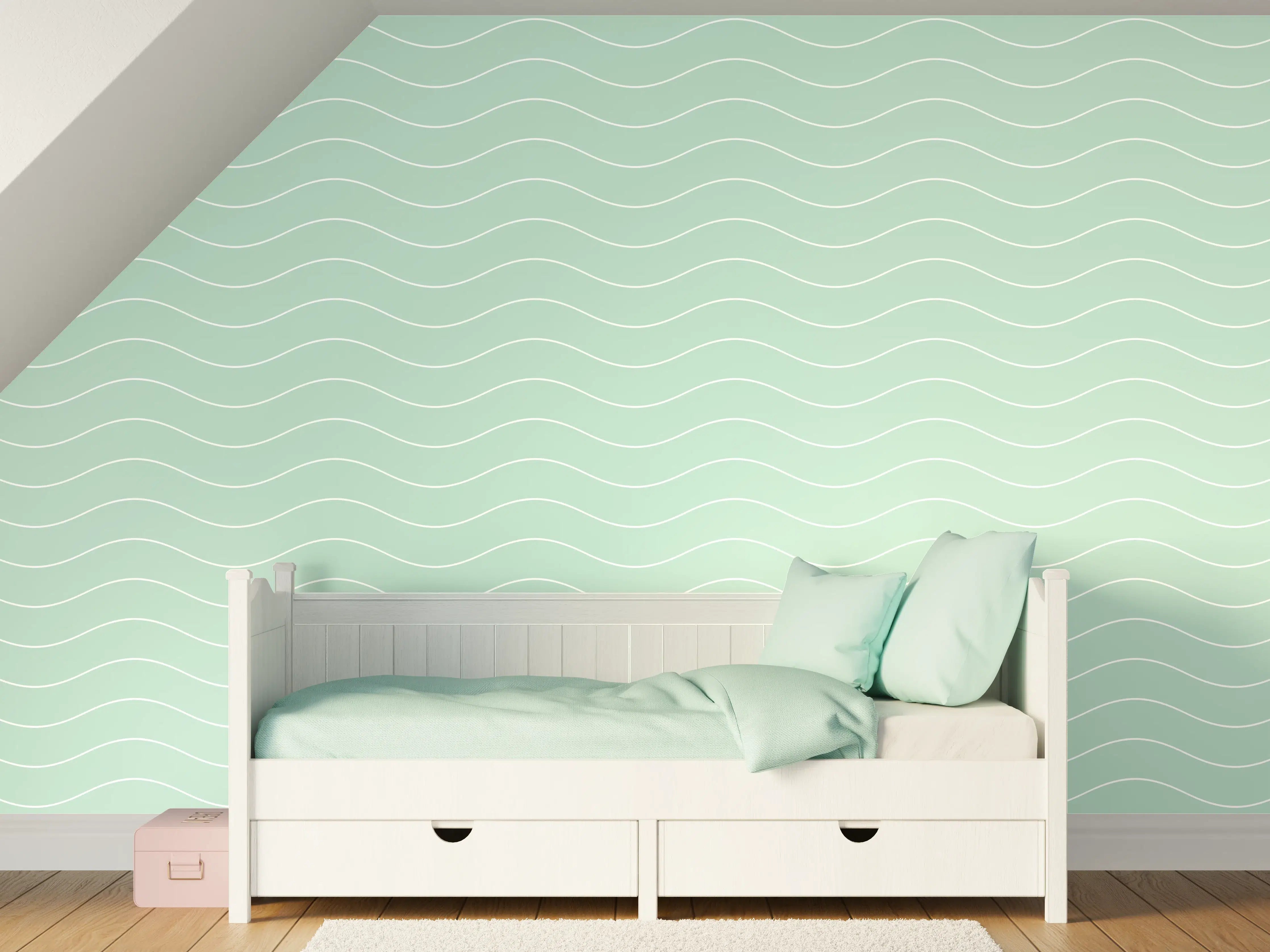 Kinderzimmer Wandgestaltung - Marmor-Grau-Wand mit eleganter Struktur