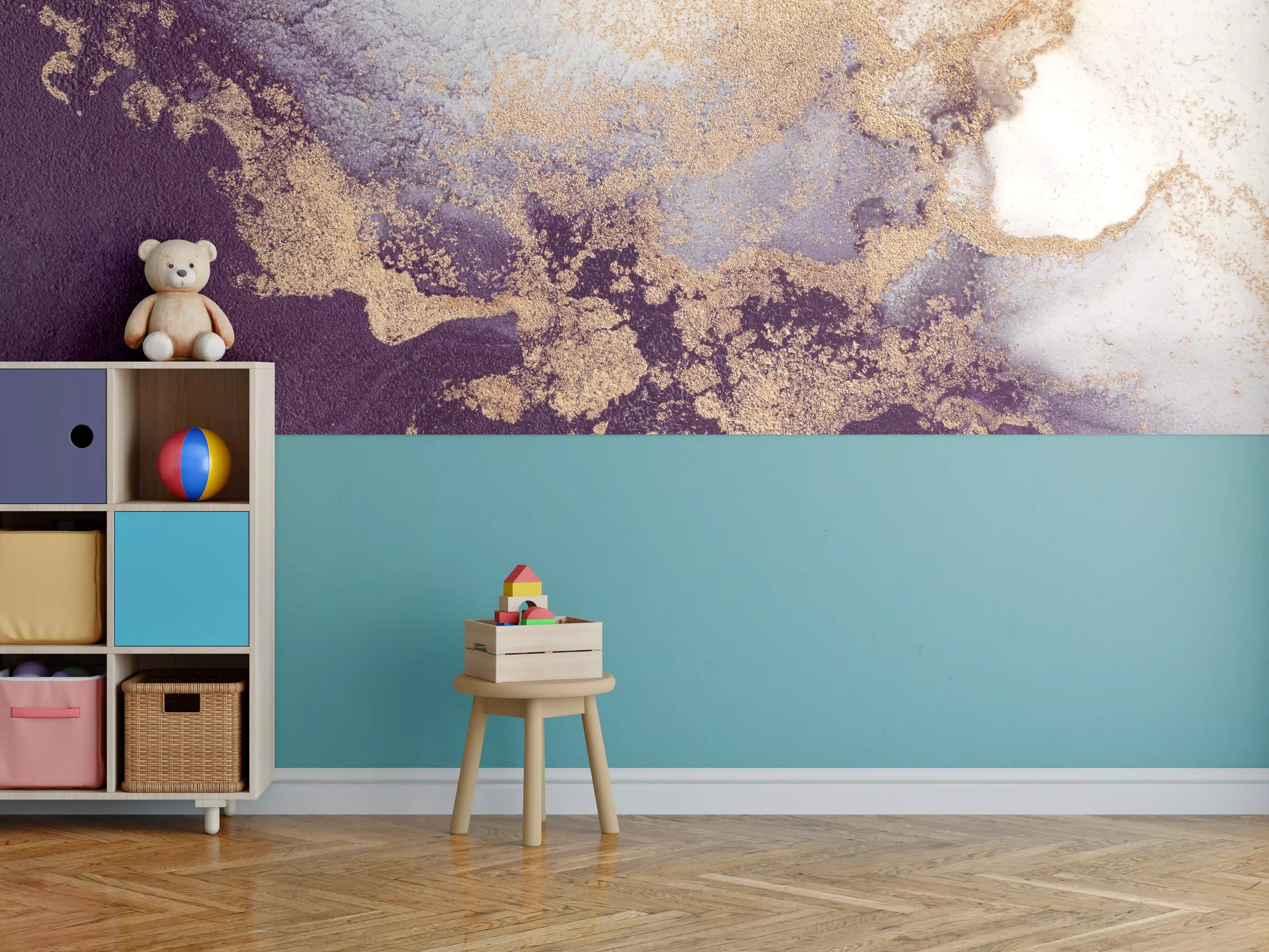 Kinderzimmer Wandgestaltung - Marmor Wand Design - Flüssigkunst