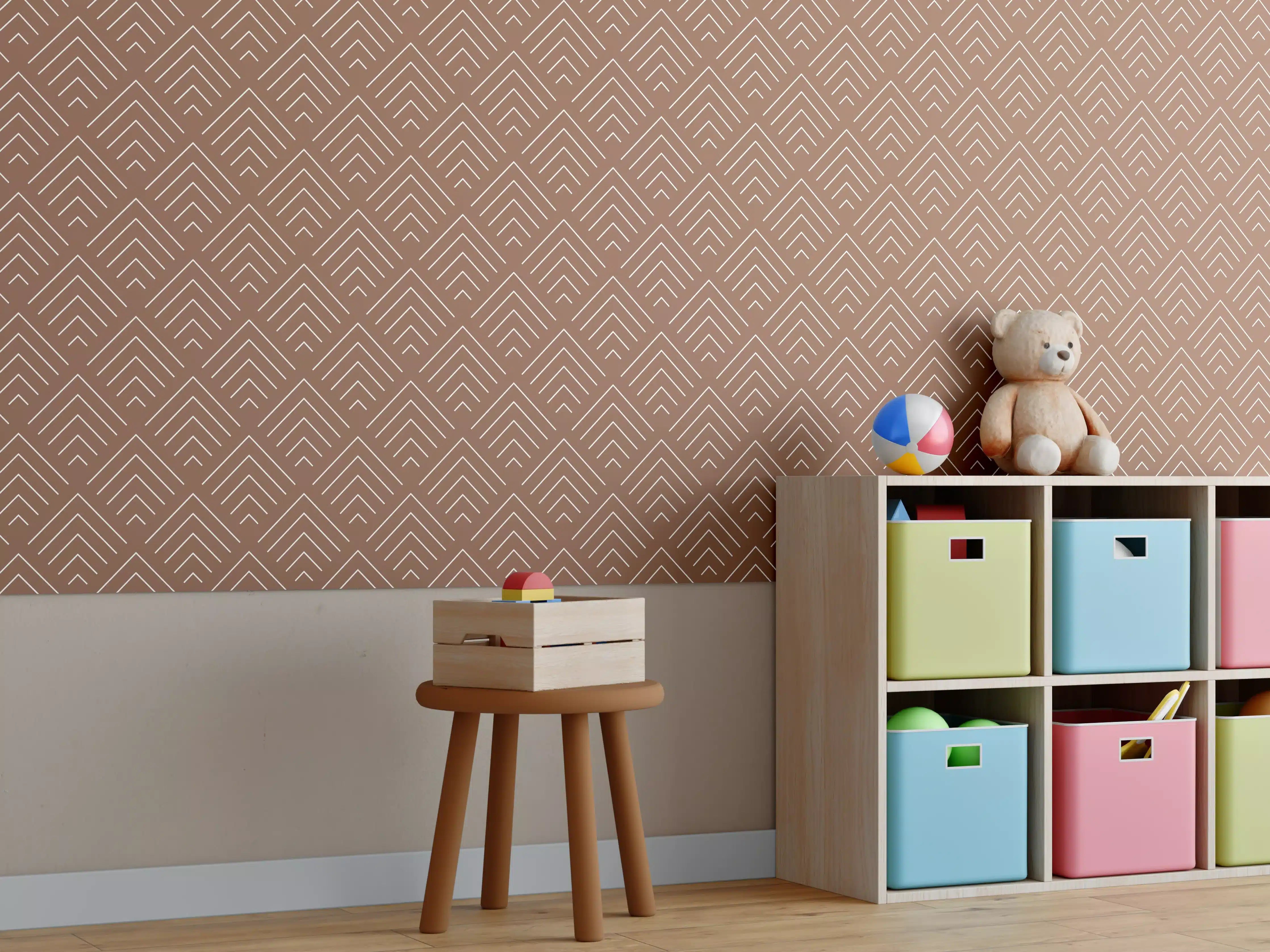 Kinderzimmer Wandgestaltung - Maronen-Texture für stilvolle Akzente