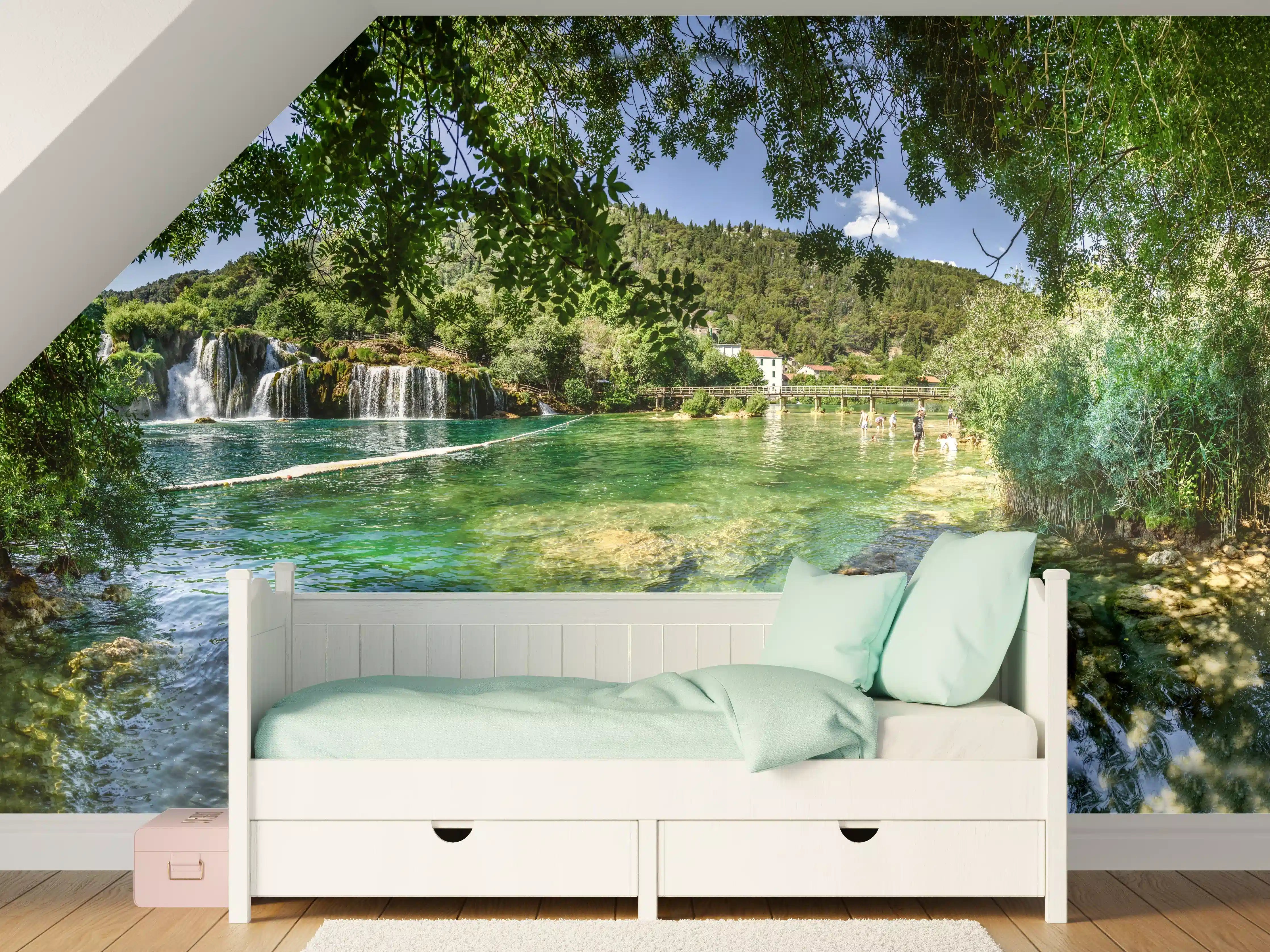 Kinderzimmer Wandgestaltung - Mediterraner Wasserfall