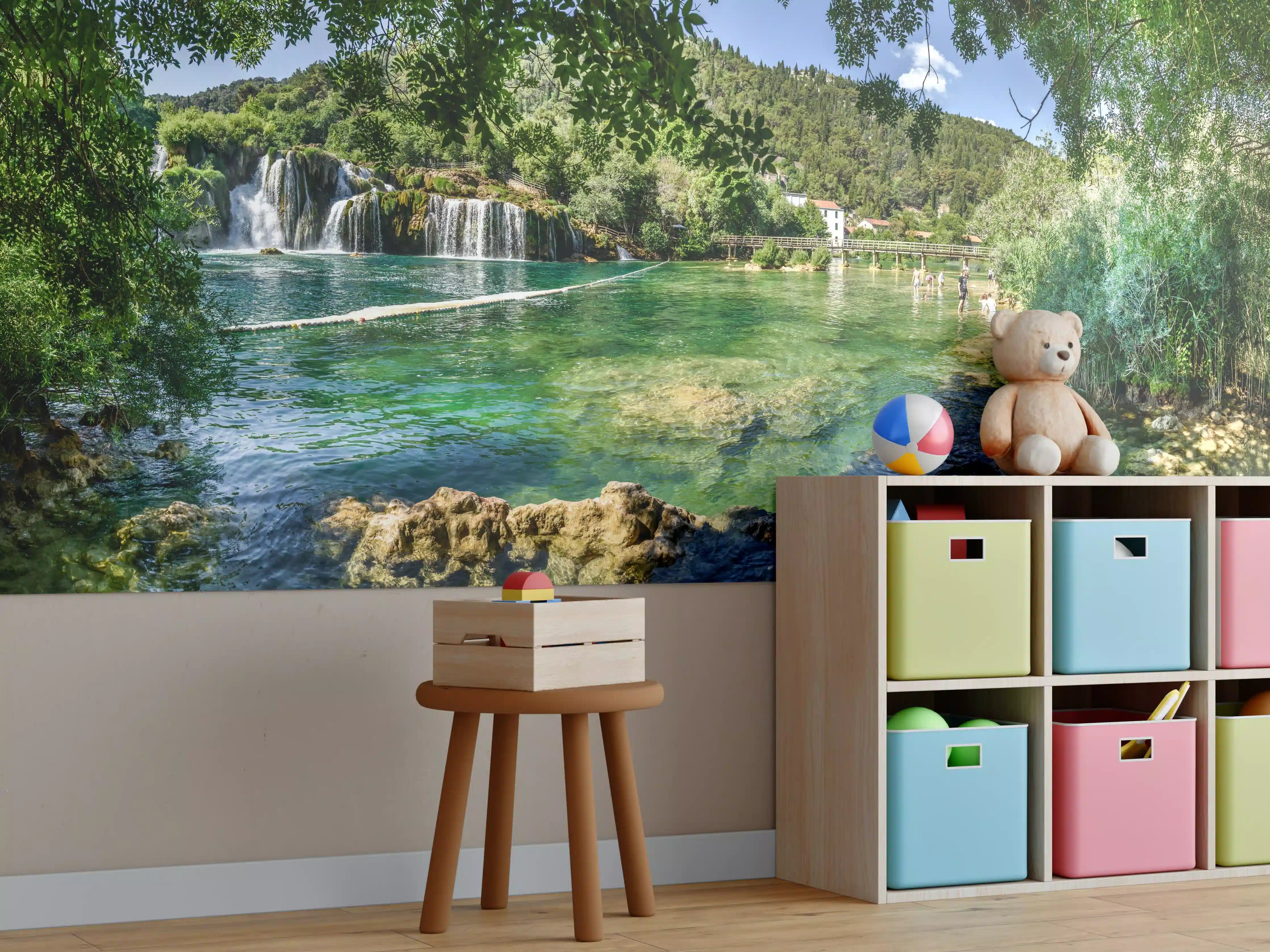 Kinderzimmer Wandgestaltung - Mediterraner Wasserfall