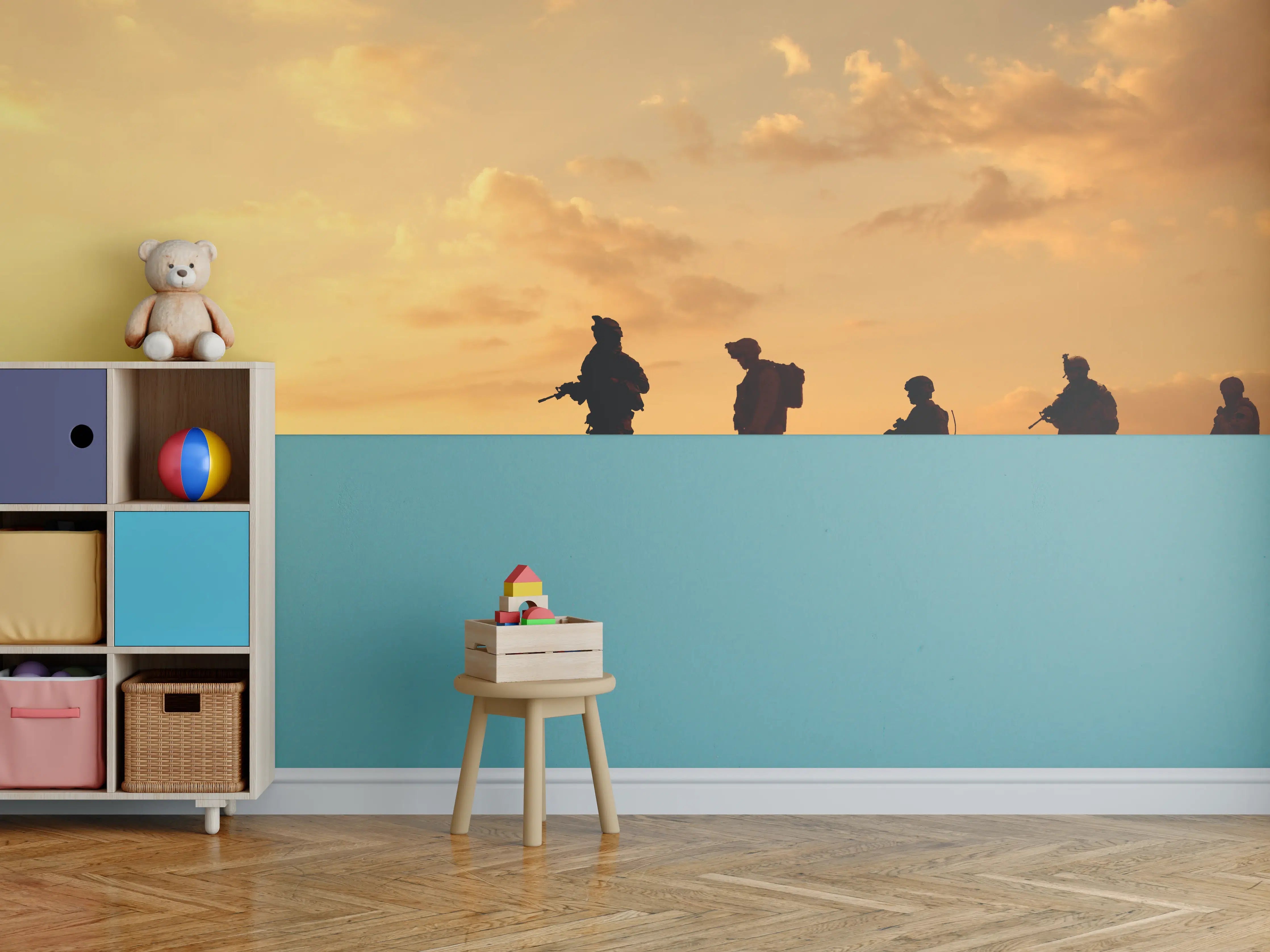 Kinderzimmer Wandgestaltung - Militärische Truppen