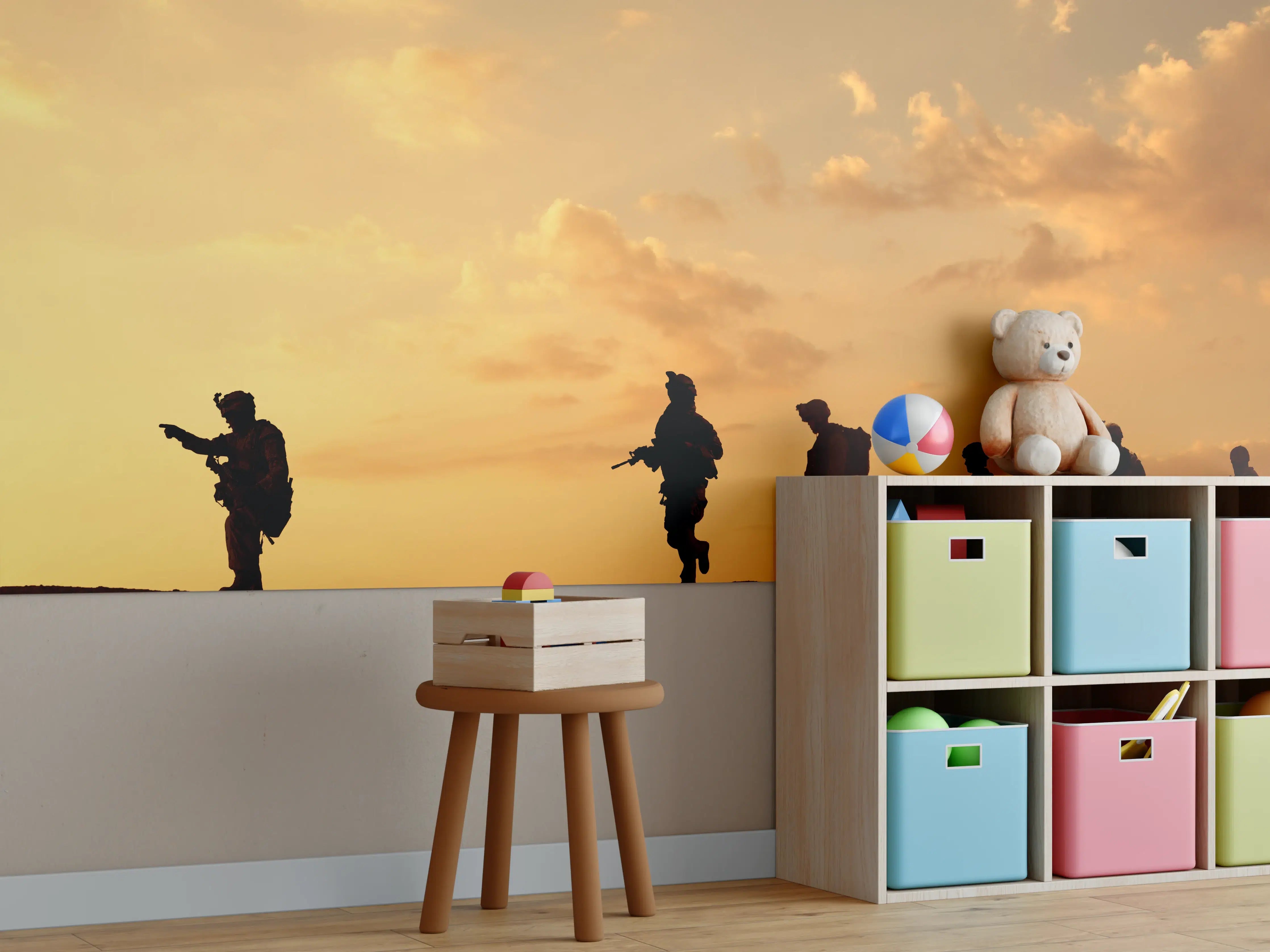 Kinderzimmer Wandgestaltung - Militärische Truppen