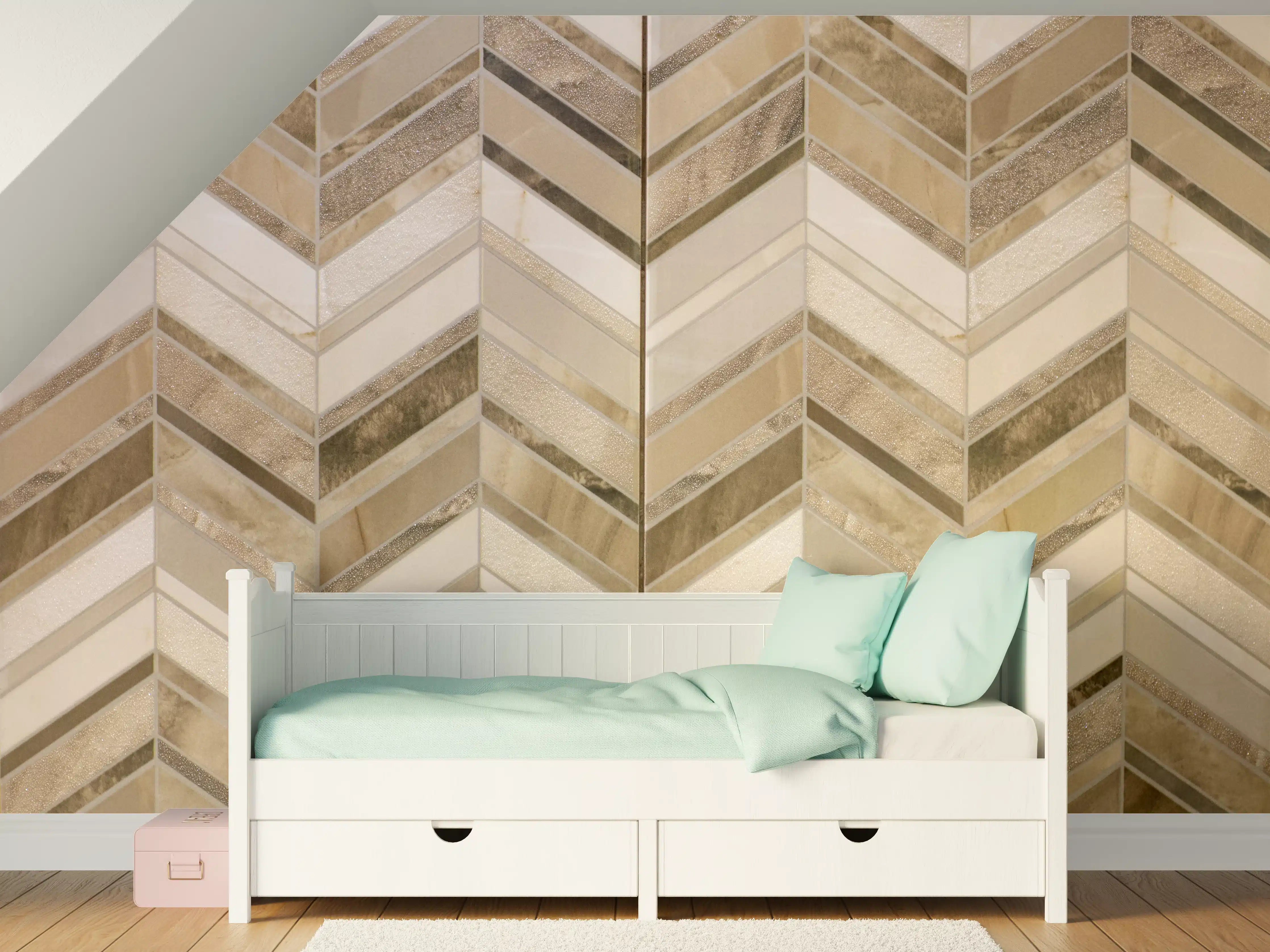 Kinderzimmer Wandgestaltung - Moderne Beige-Creme Wandfliesen