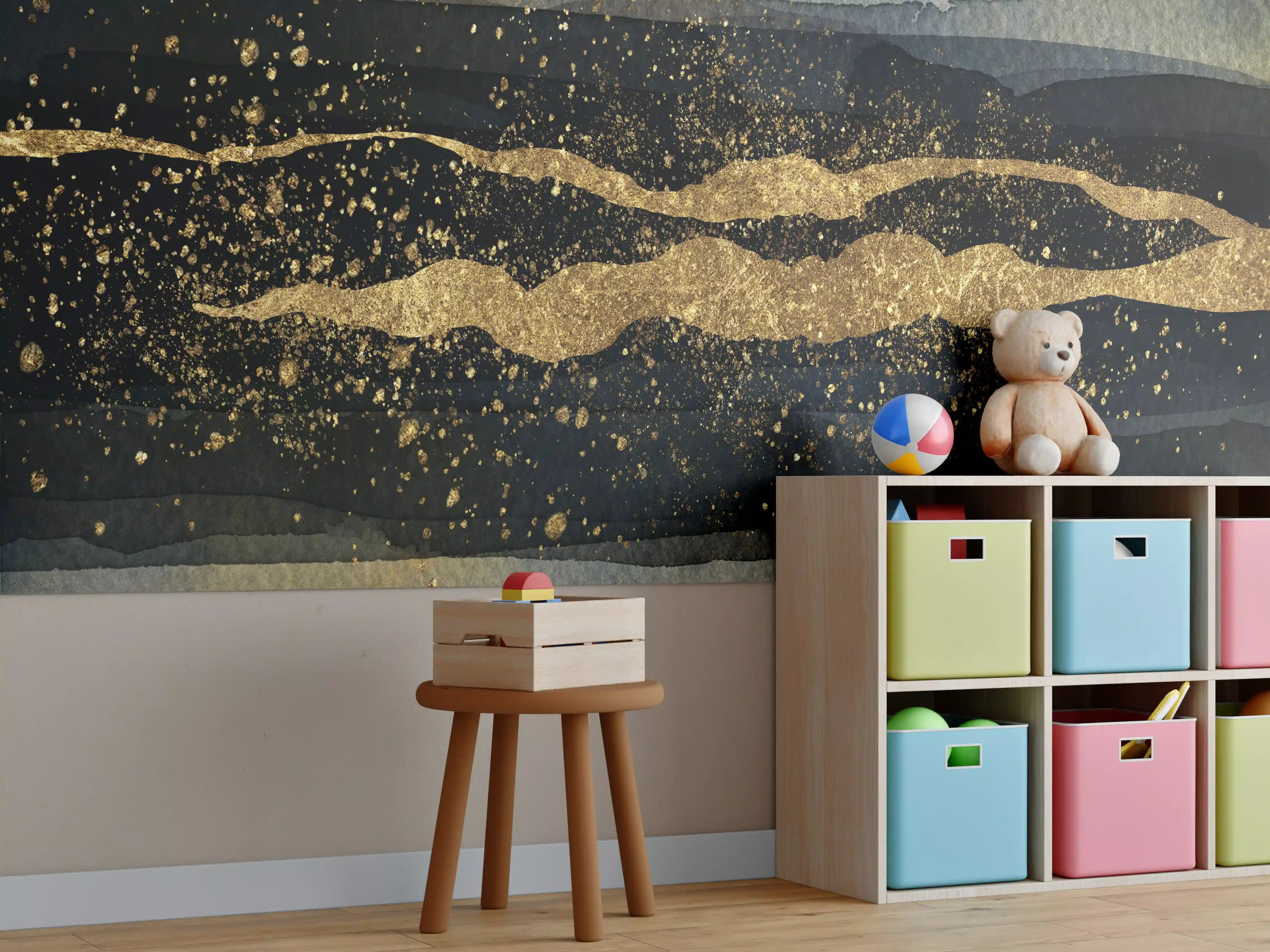 Kinderzimmer Wandgestaltung - Moderne Darstellung - Aquarellmalerei
