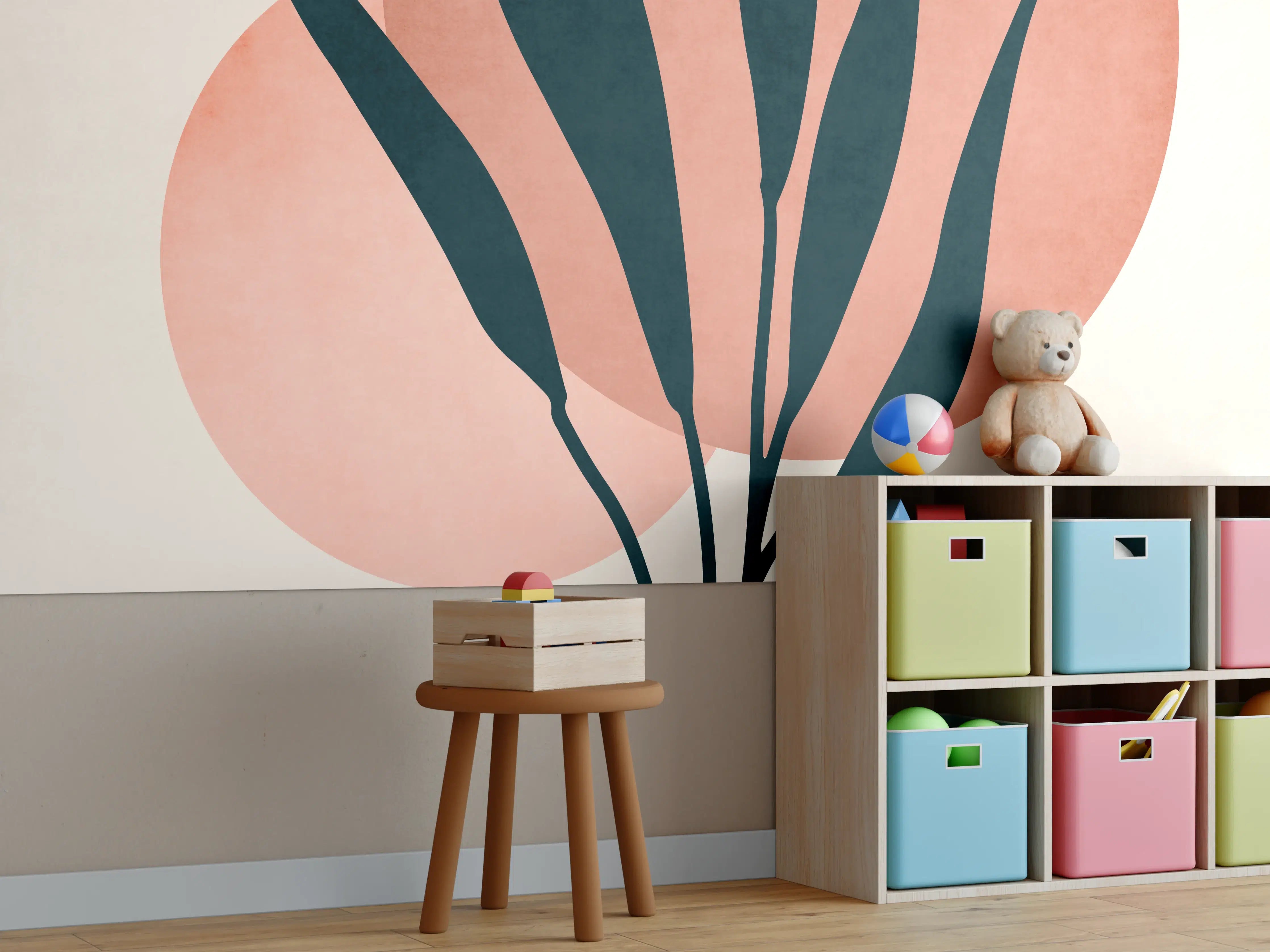 Kinderzimmer Wandgestaltung - Moderne Darstellung - Floral