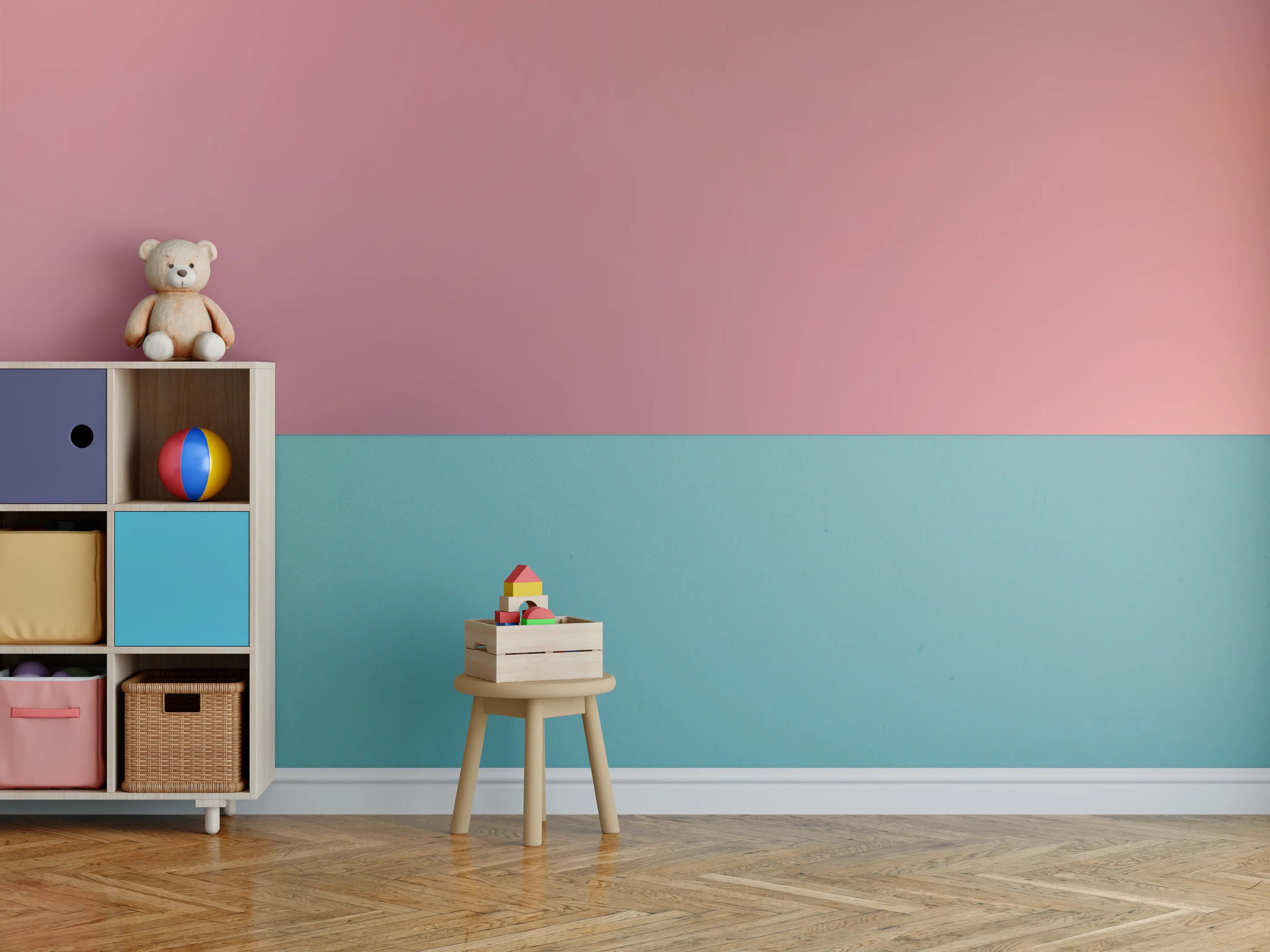 Kinderzimmer Wandgestaltung - Moderne Farbe mit sanfter Textur