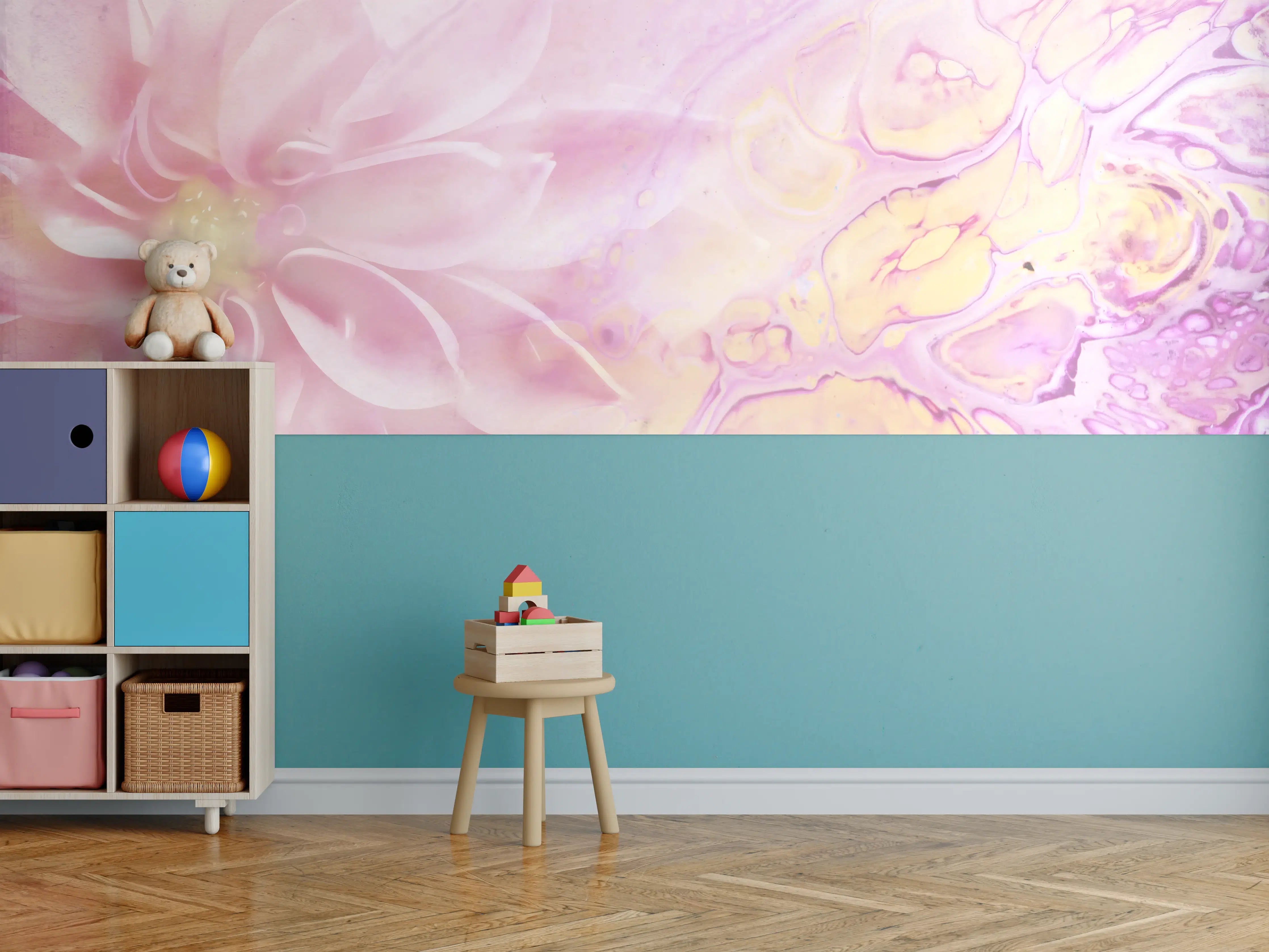 Kinderzimmer Wandgestaltung - Moderne Kunst - Floral