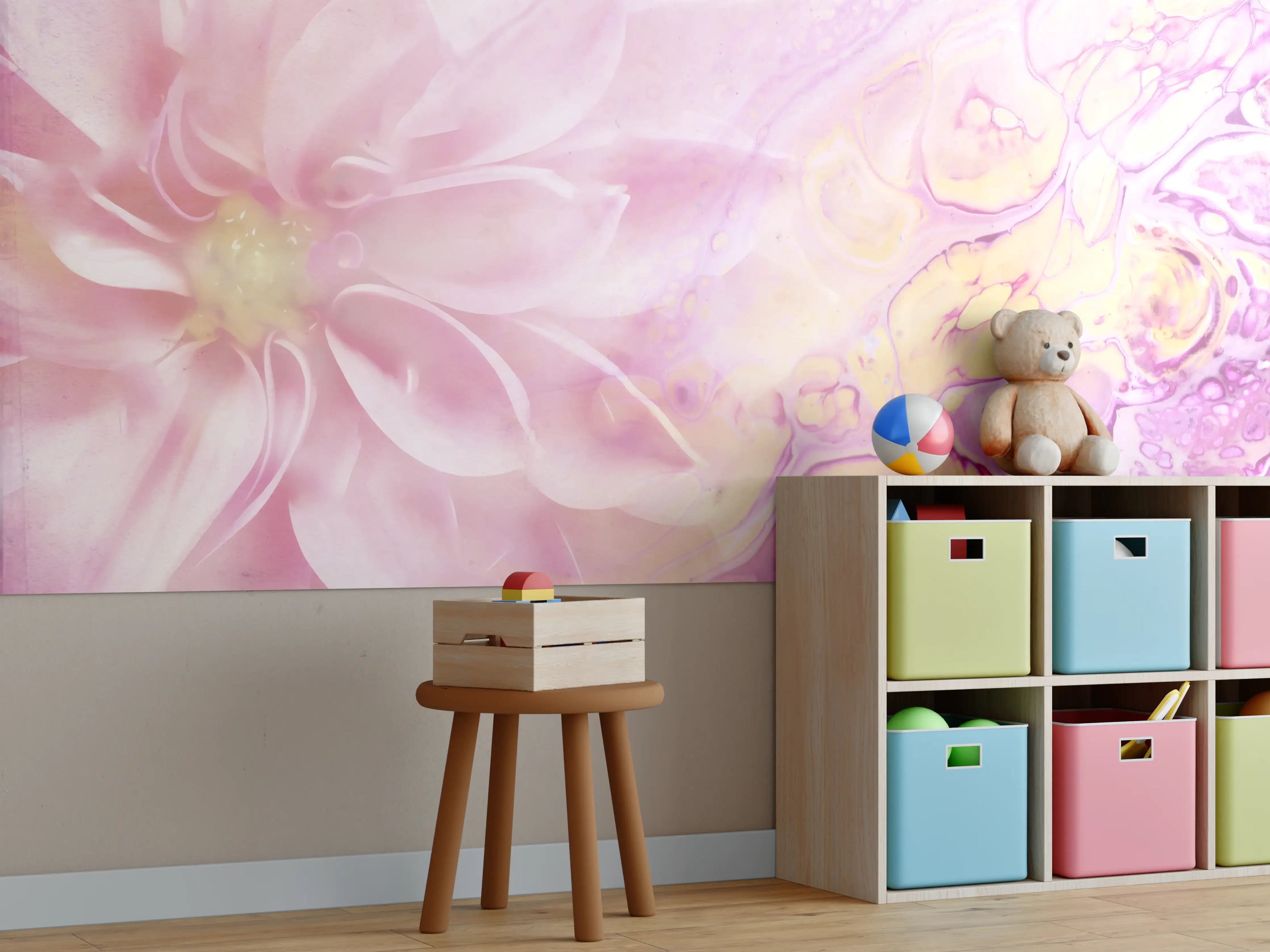 Kinderzimmer Wandgestaltung - Moderne Kunst - Floral