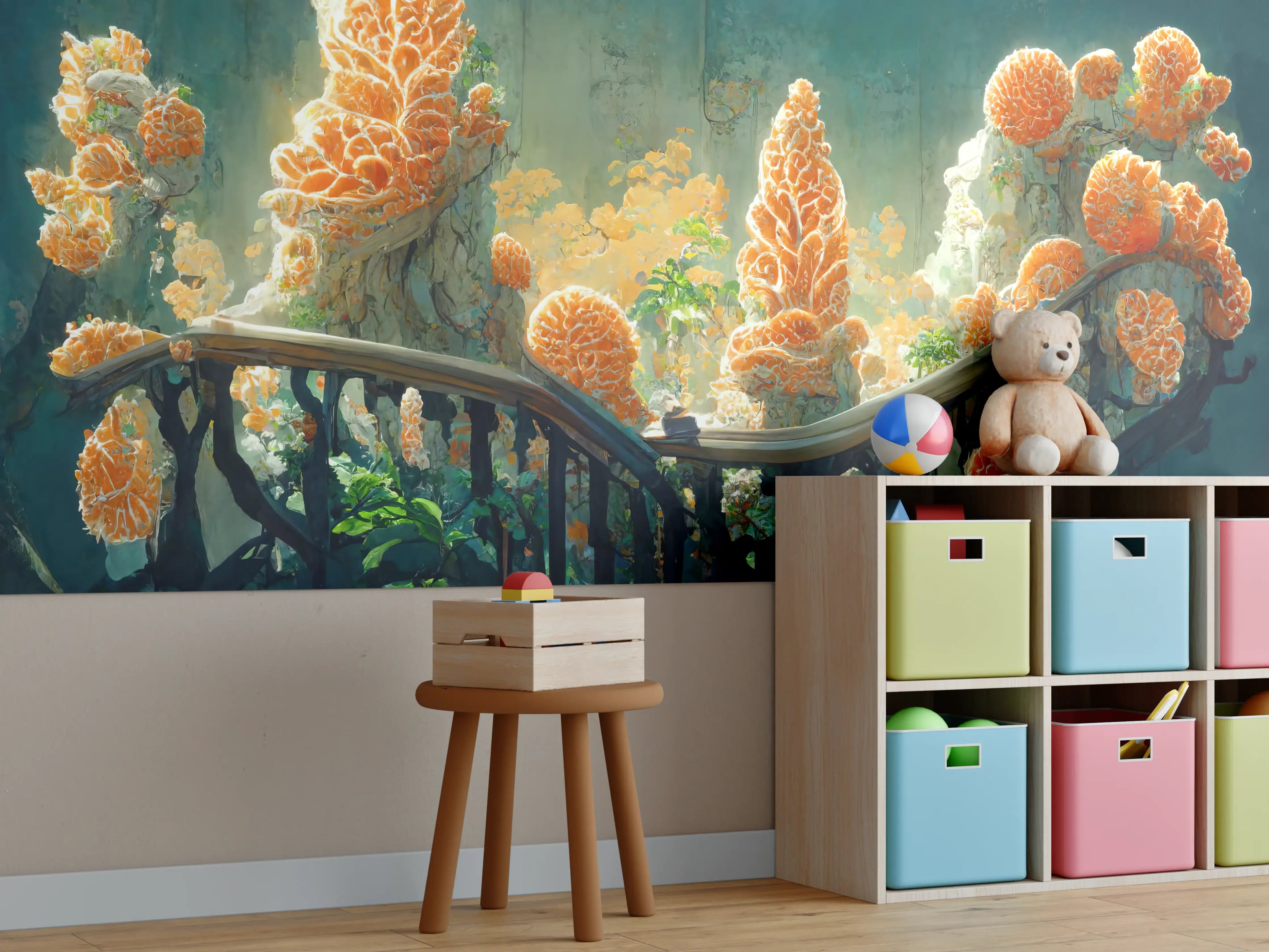 Kinderzimmer Wandgestaltung - Moderne Kunst - Kakteen