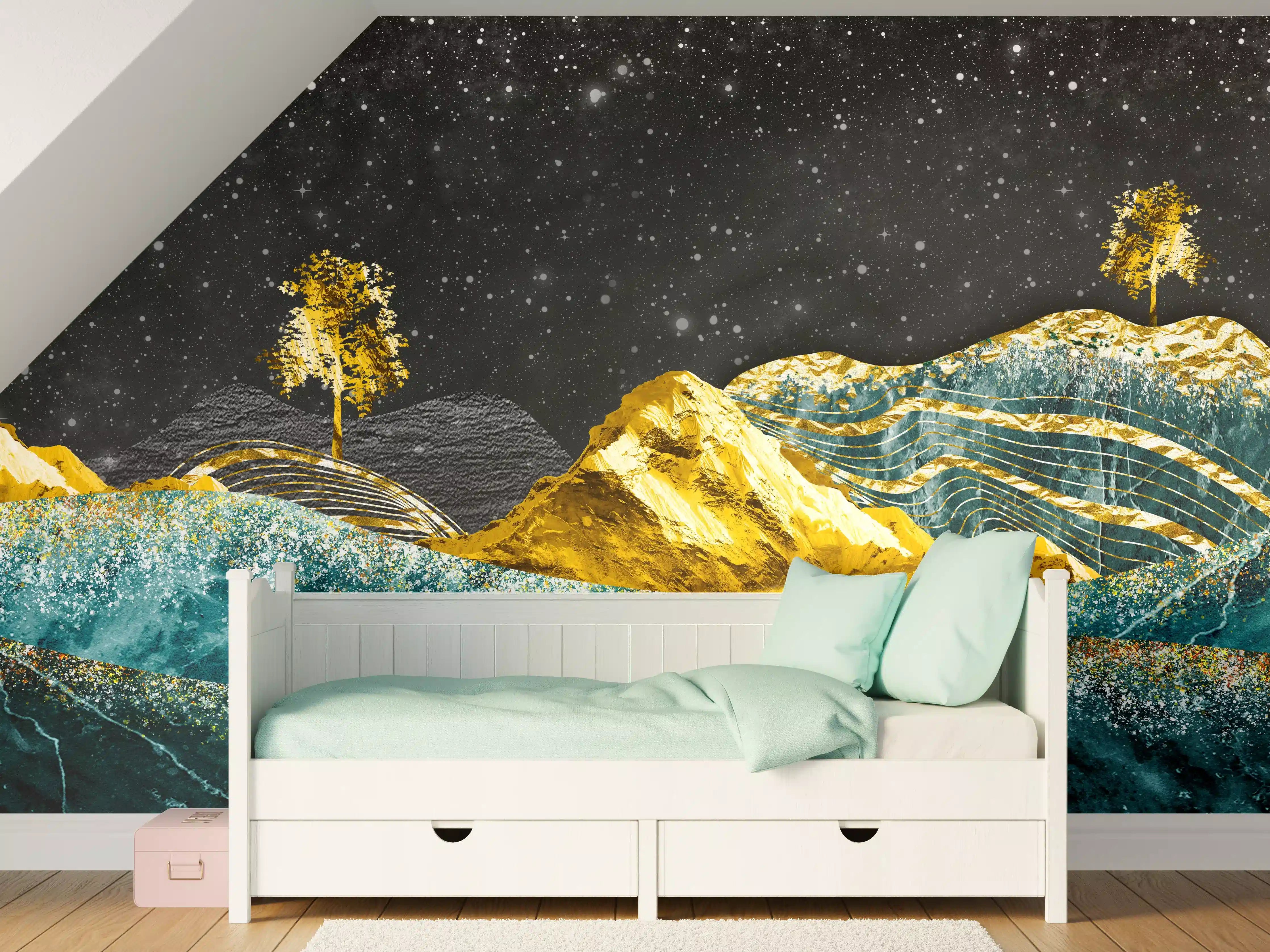 Kinderzimmer Wandgestaltung - Moderne Kunst - Landschaft