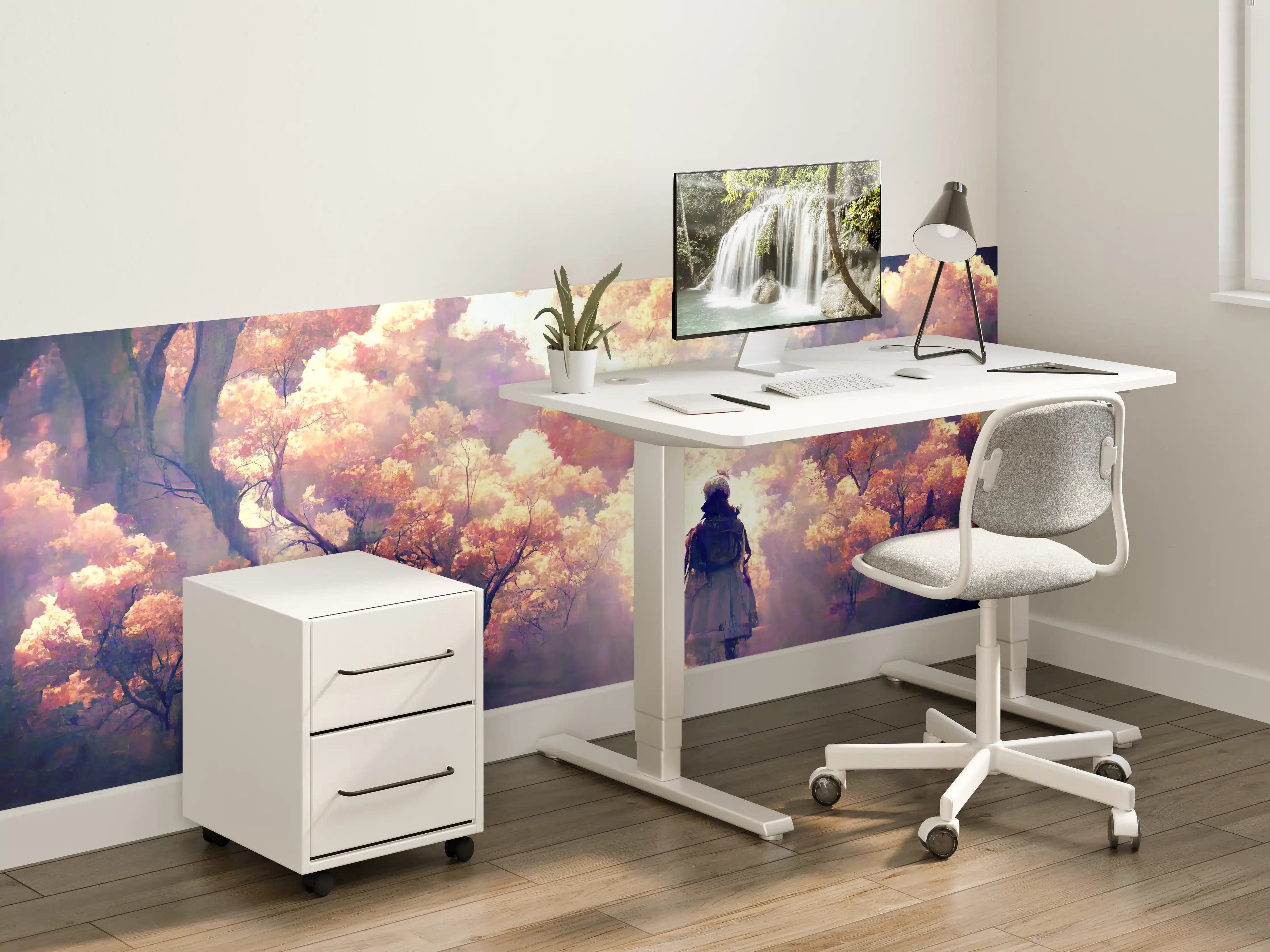 Kinderzimmer Wandgestaltung - Moderne Kunst - Person in den Wäldern