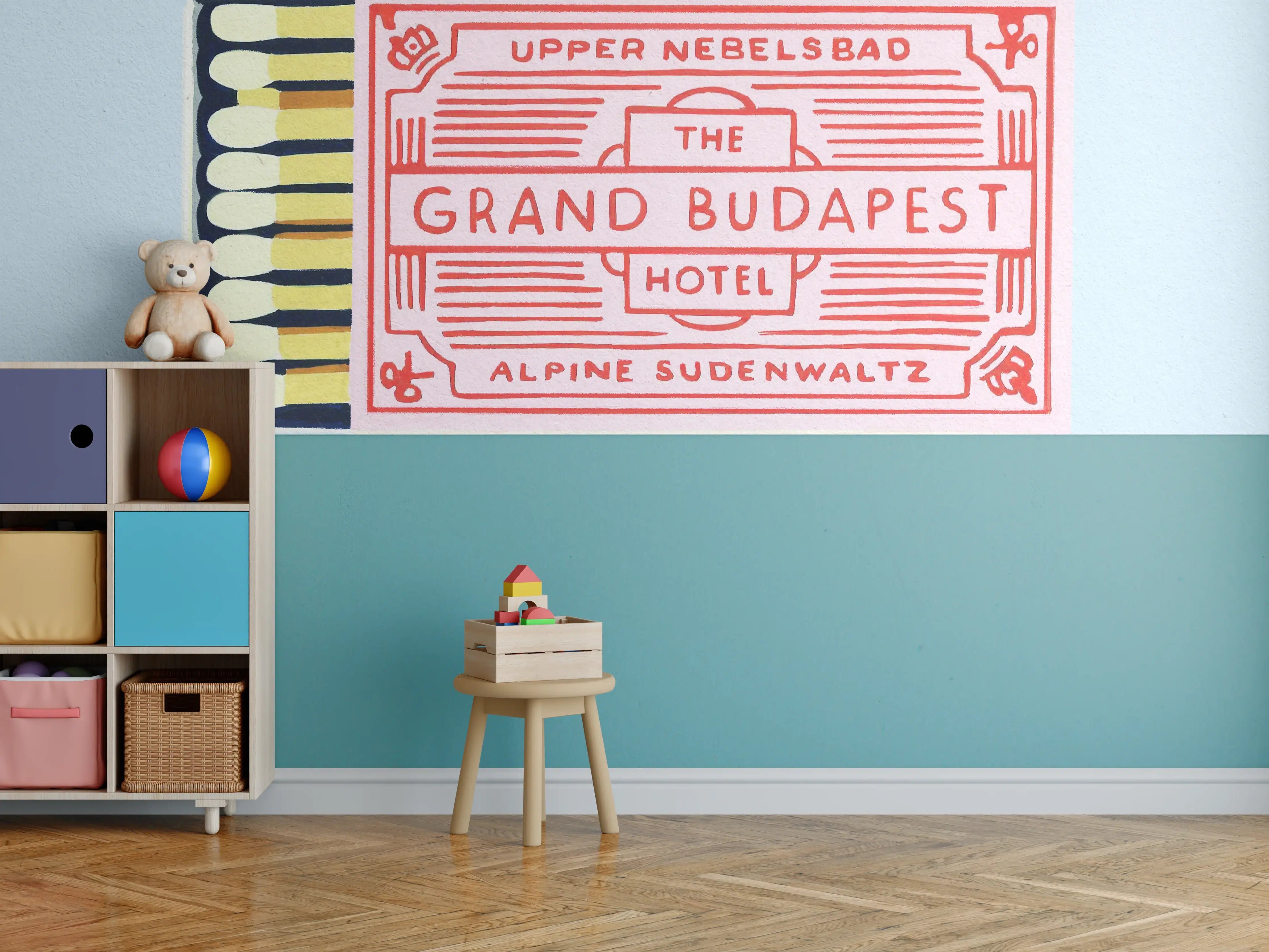 Kinderzimmer Wandgestaltung - Modernes Streichholz Poster