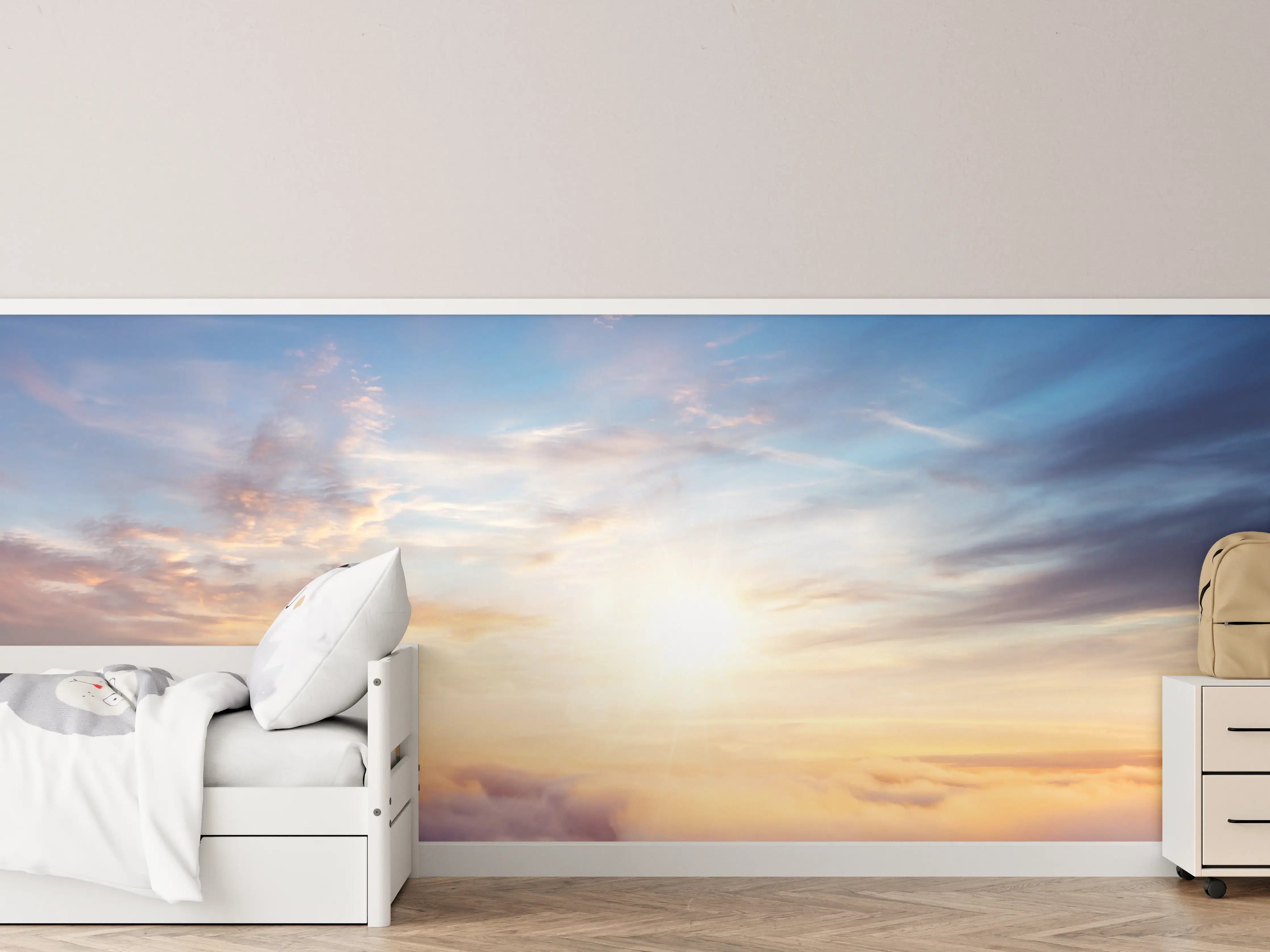 Kinderzimmer Wandgestaltung - Morgendämmerung Wolken Himmel