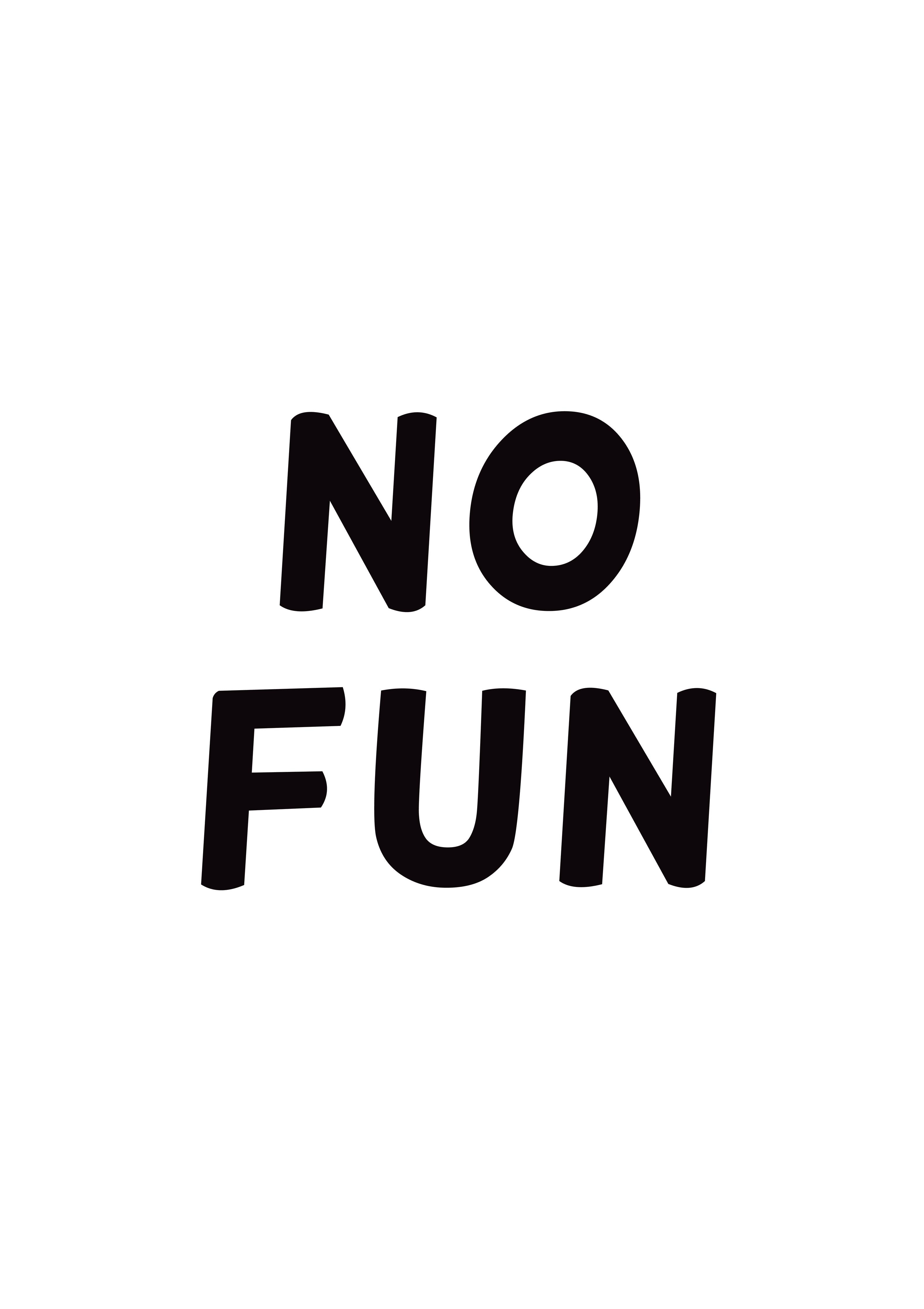 Kinderzimmer Wandgestaltung-Motivationaler 'No Fun' Schriftzug