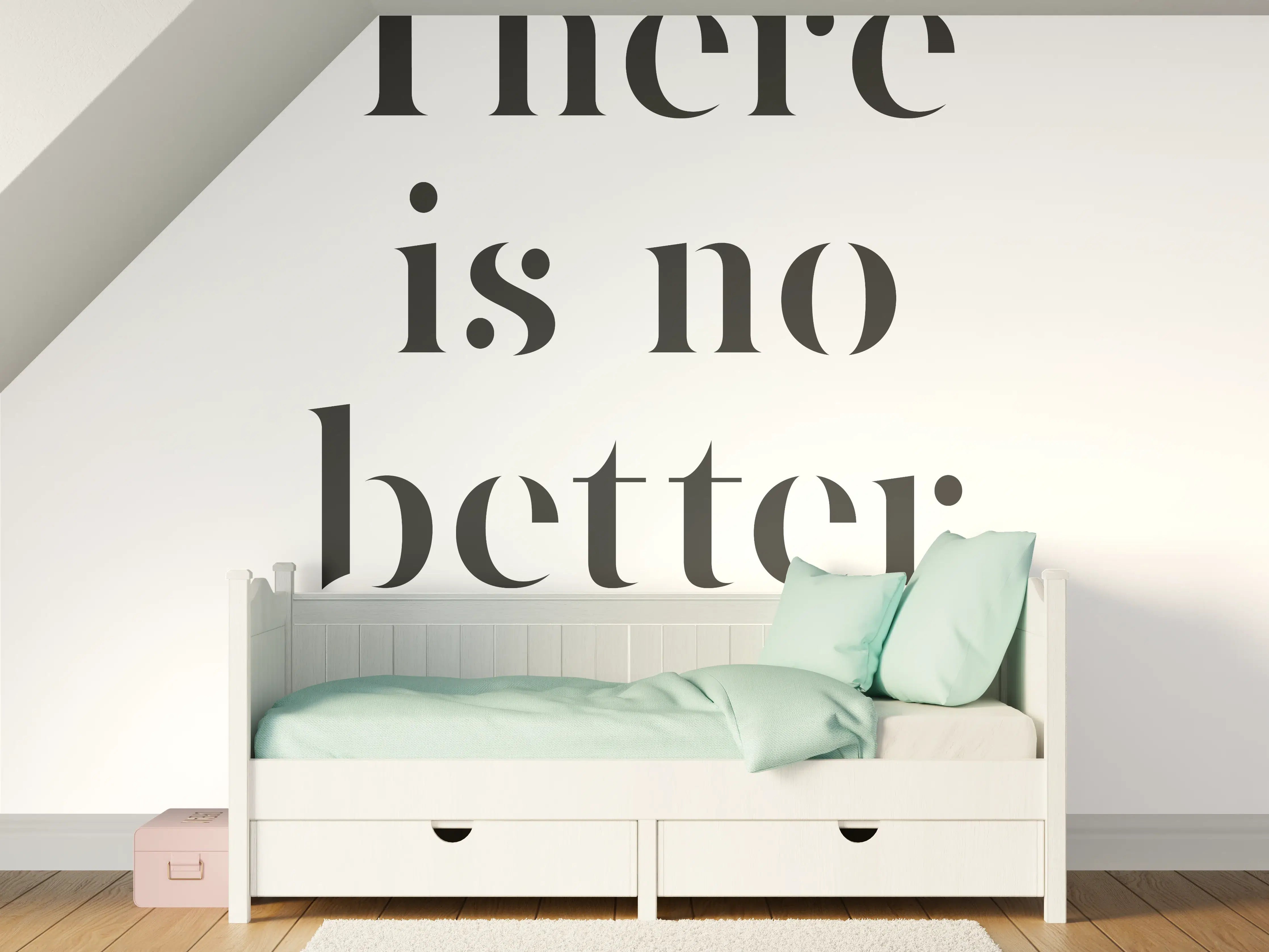 Kinderzimmer Wandgestaltung - Motivationsposter 'No Better Place'
