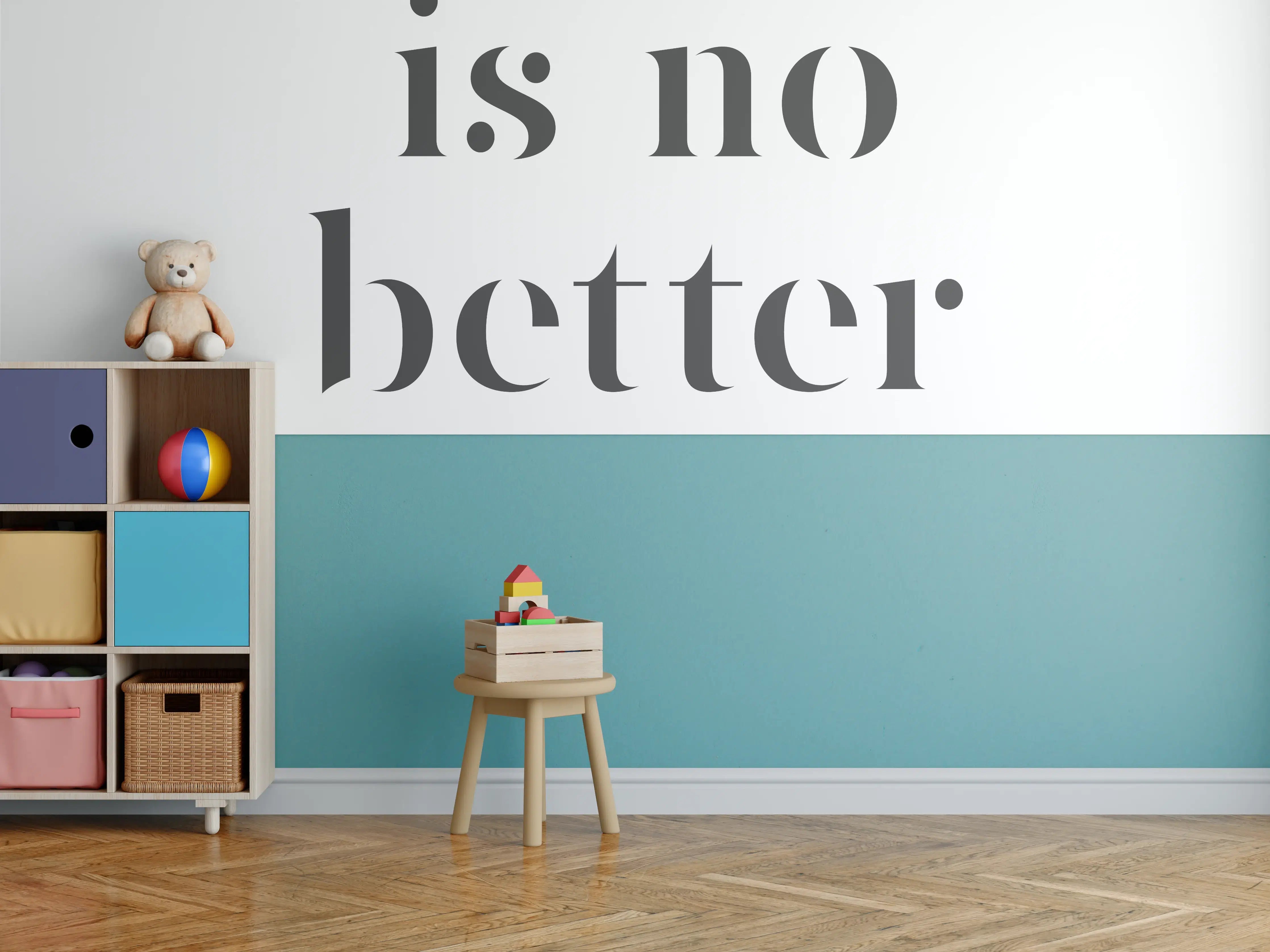 Kinderzimmer Wandgestaltung - Motivationsposter 'No Better Place'