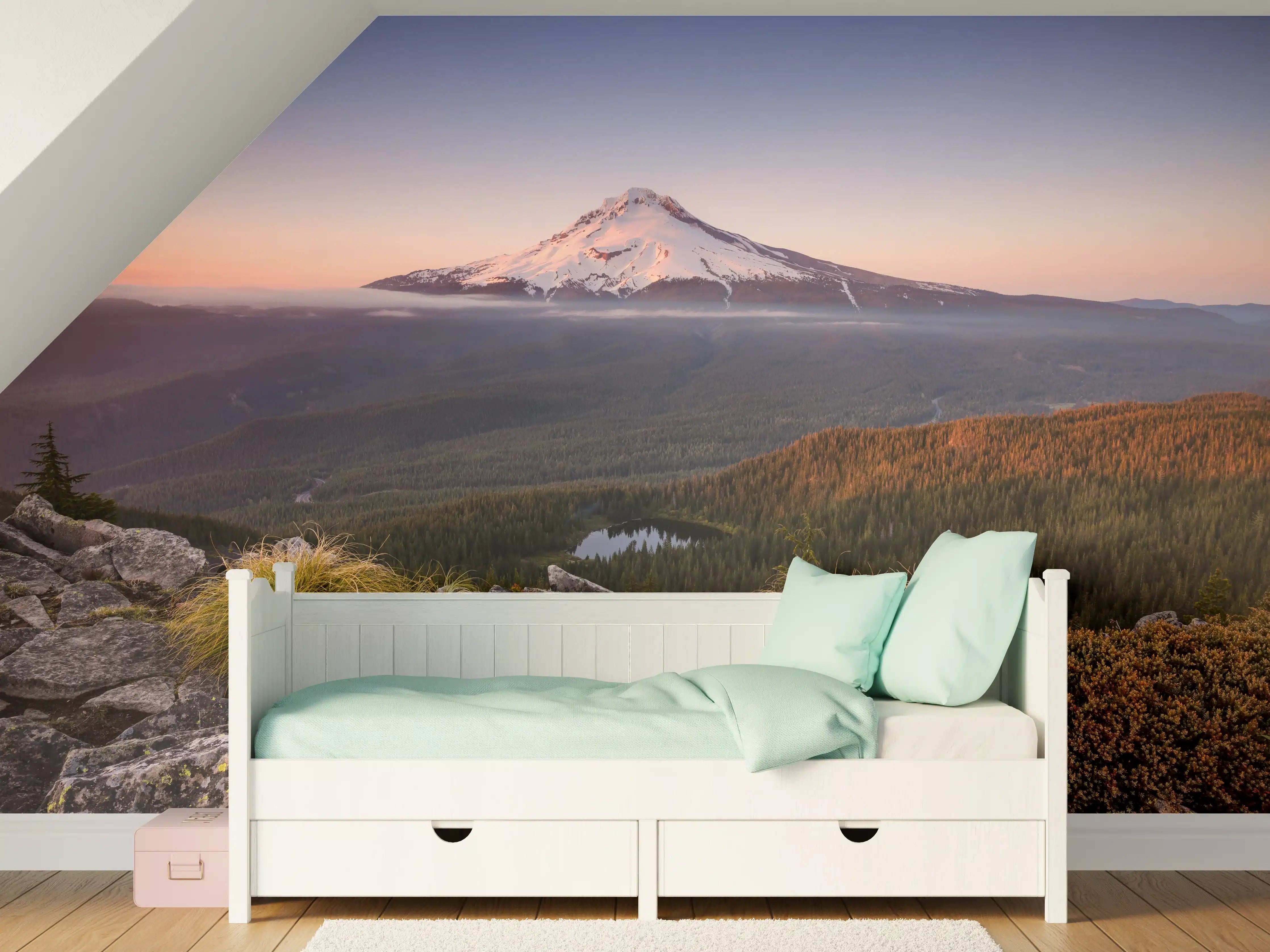 Kinderzimmer Wandgestaltung - Mount Hood Winterdämmerung