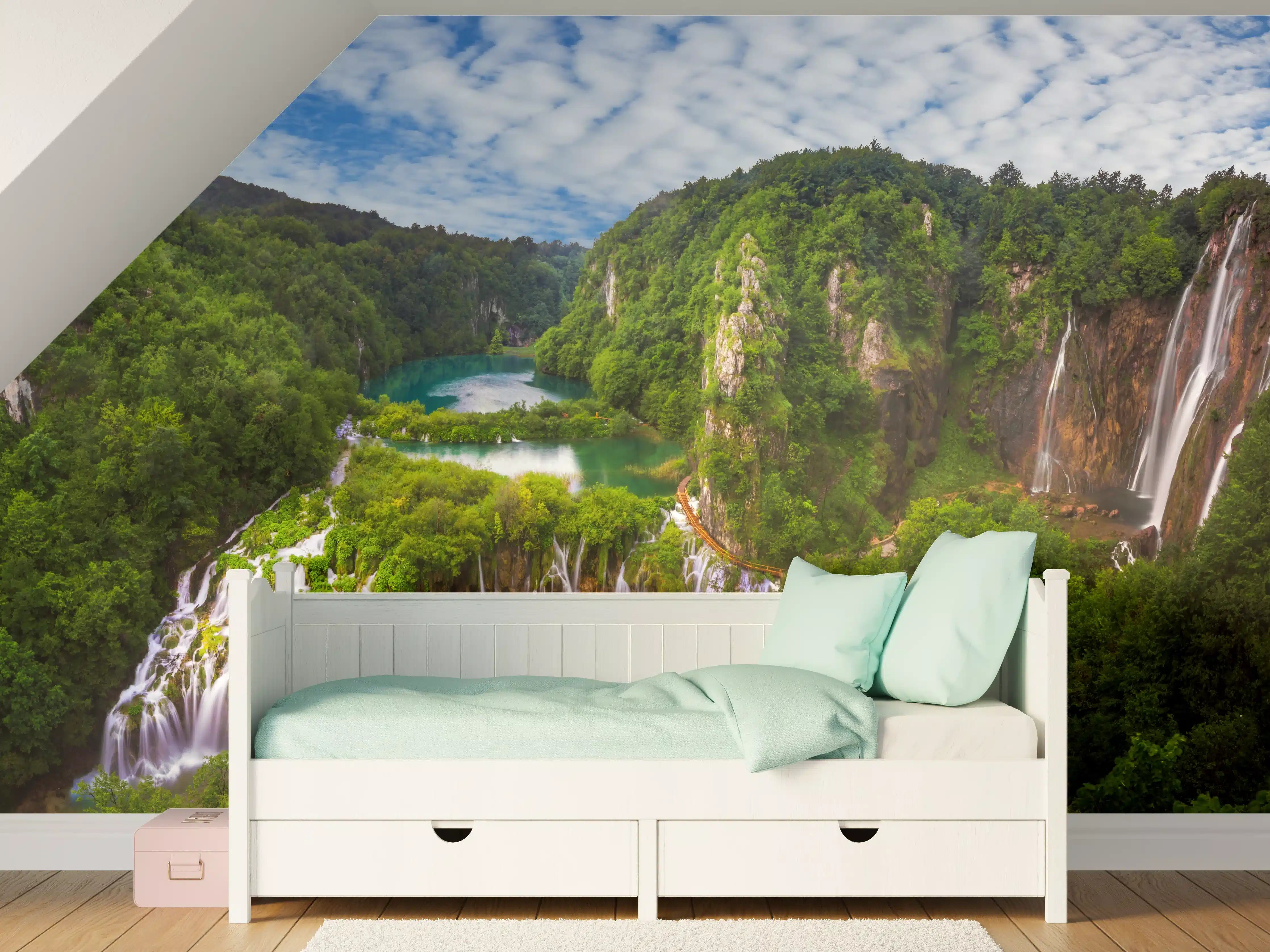 Kinderzimmer Wandgestaltung - Multi-Wasserfall - Landschaft