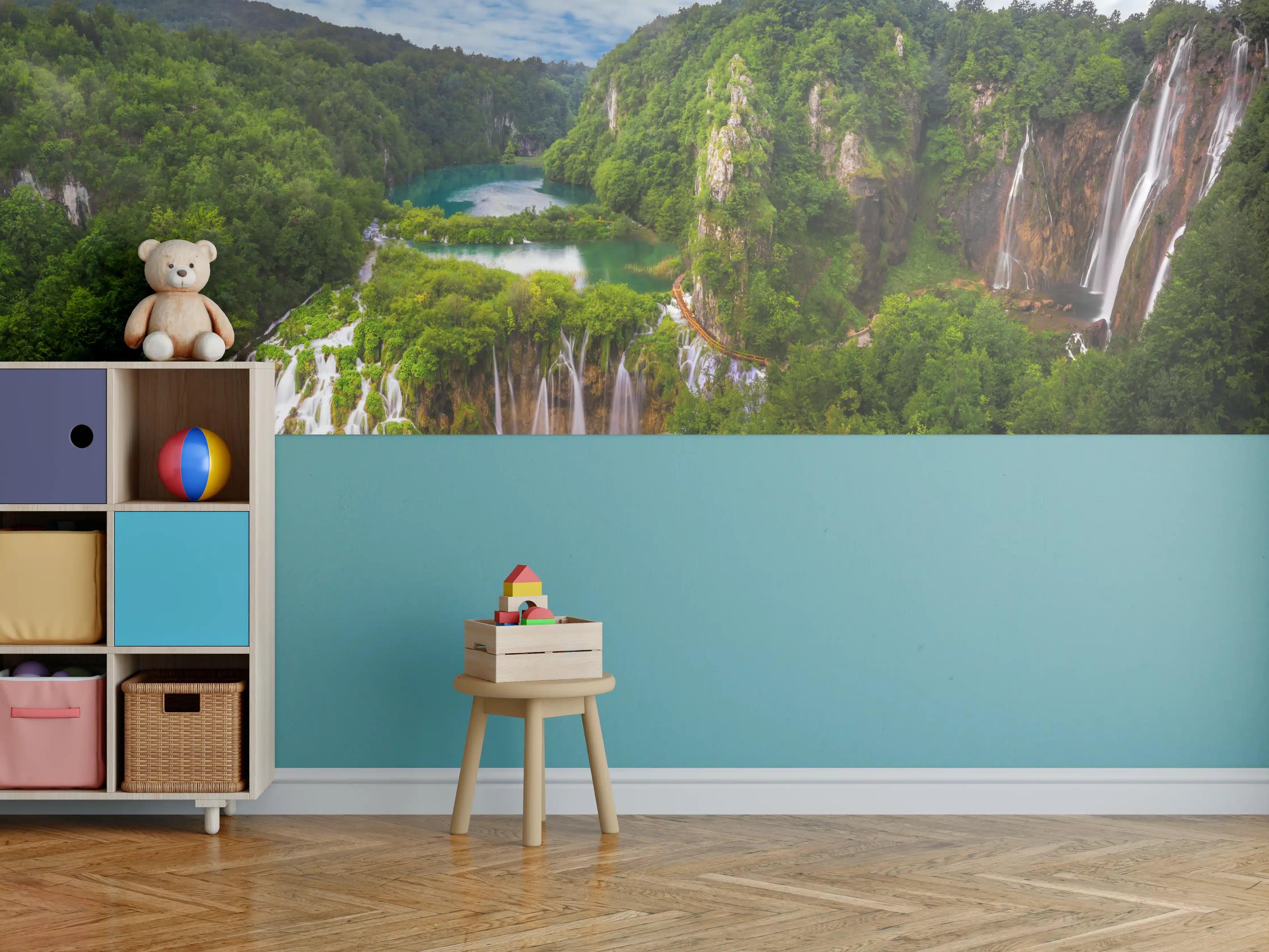 Kinderzimmer Wandgestaltung - Multi-Wasserfall - Landschaft