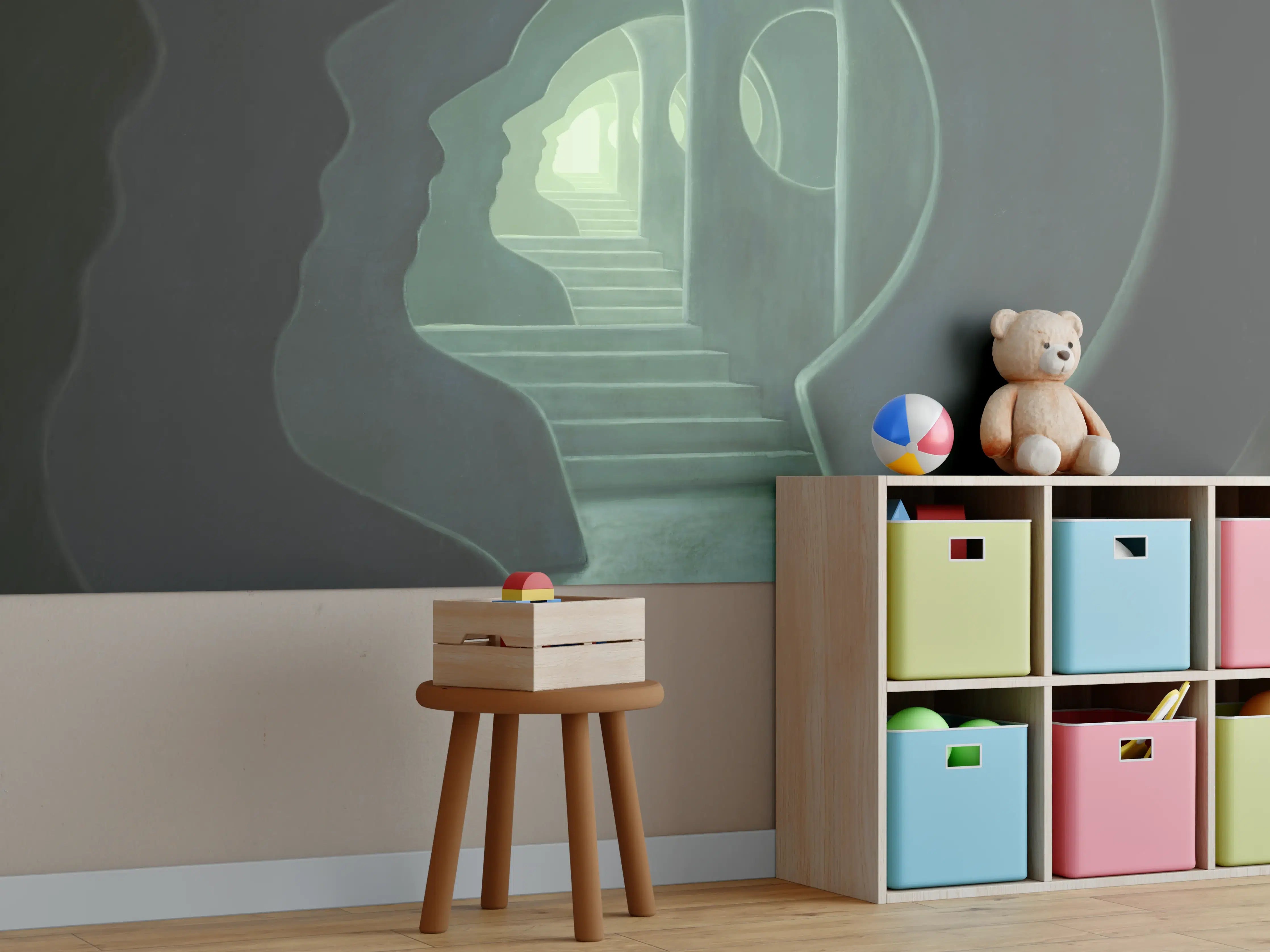 Kinderzimmer Wandgestaltung - Mysteriöses Türrahmen