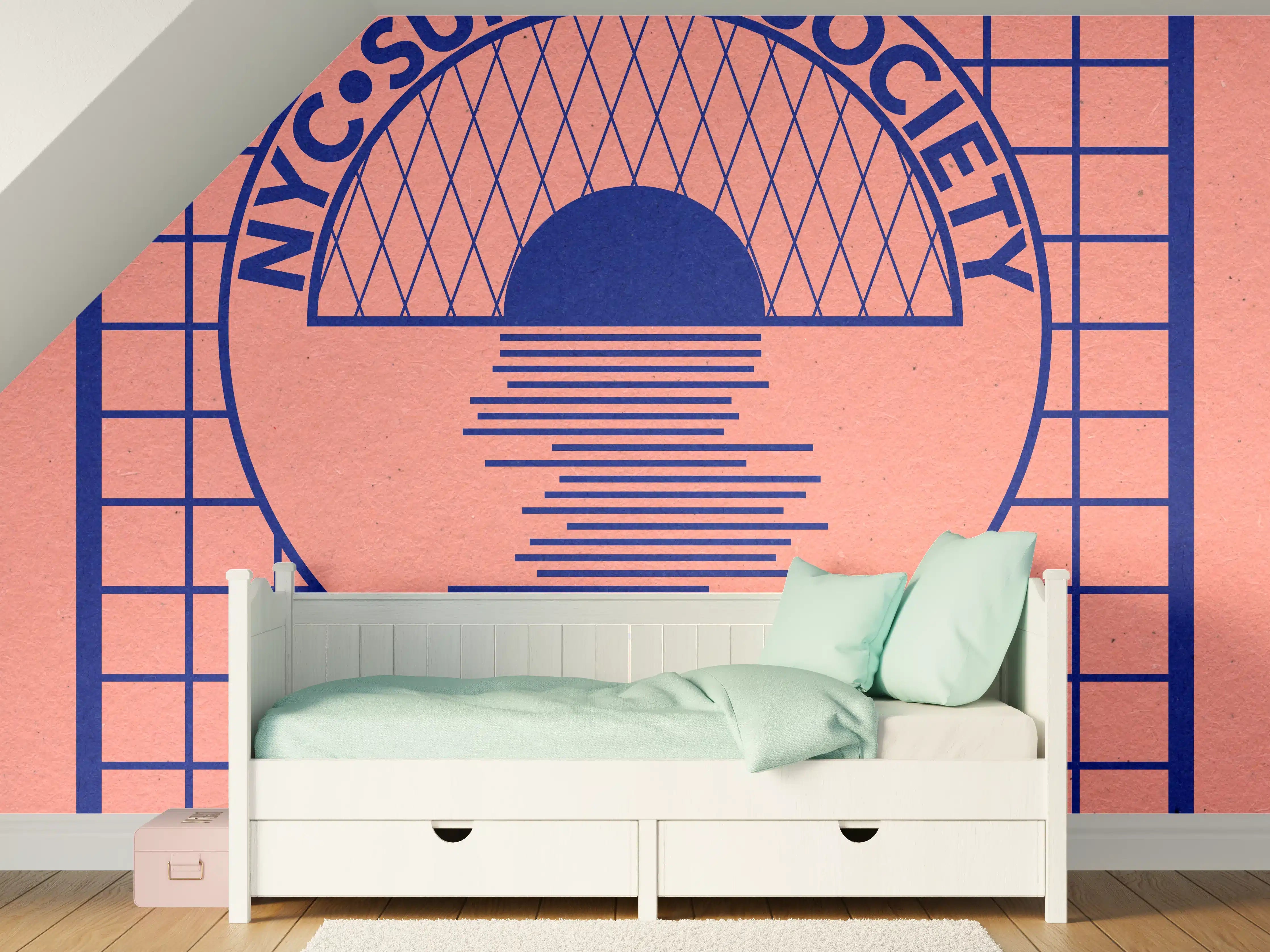 Kinderzimmer Wandgestaltung - NYC Sunset Society Abstrakt