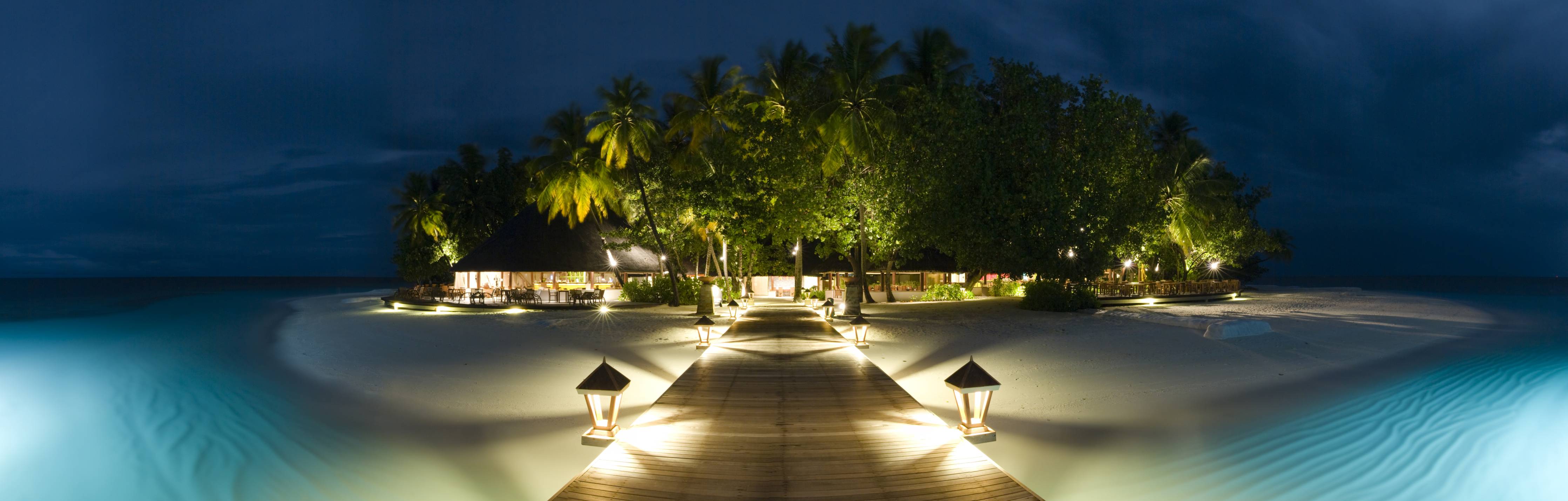 Kinderzimmer Wandgestaltung-Nachtpanorama von Ihuru Island