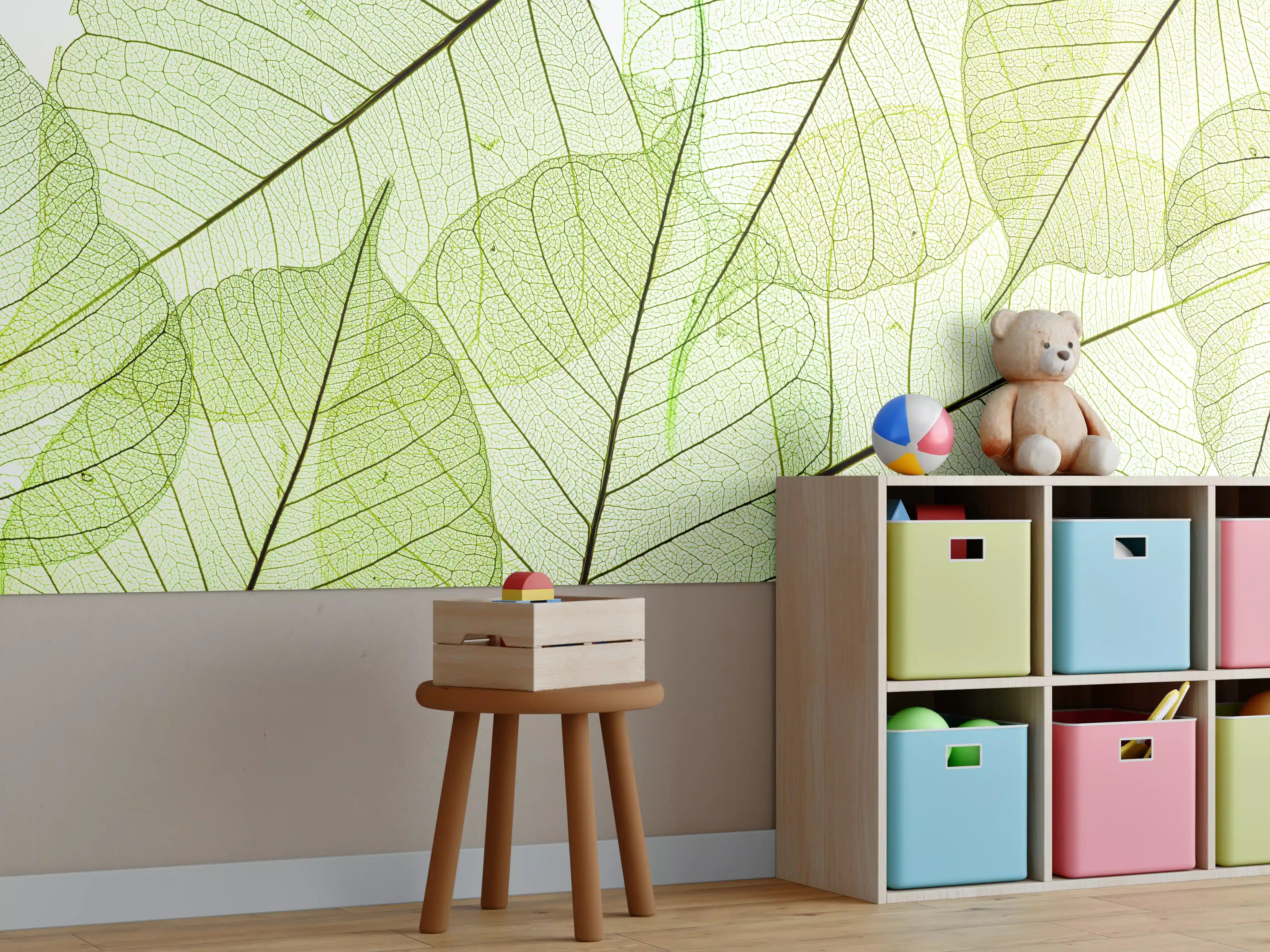 Kinderzimmer Wandgestaltung - Nahaufnahme Blatttextur
