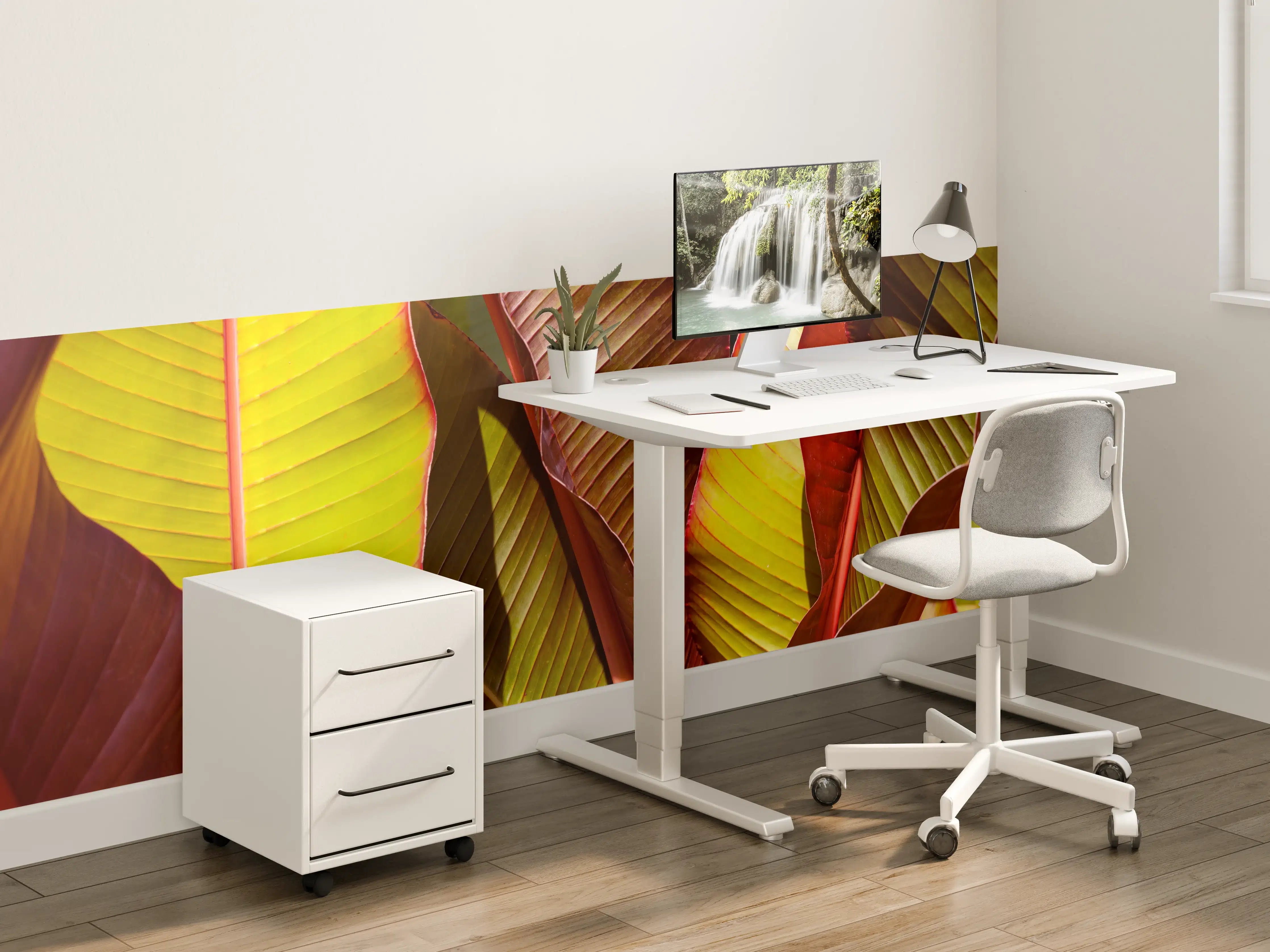 Kinderzimmer Wandgestaltung - Nahaufnahme von Bananenblättern