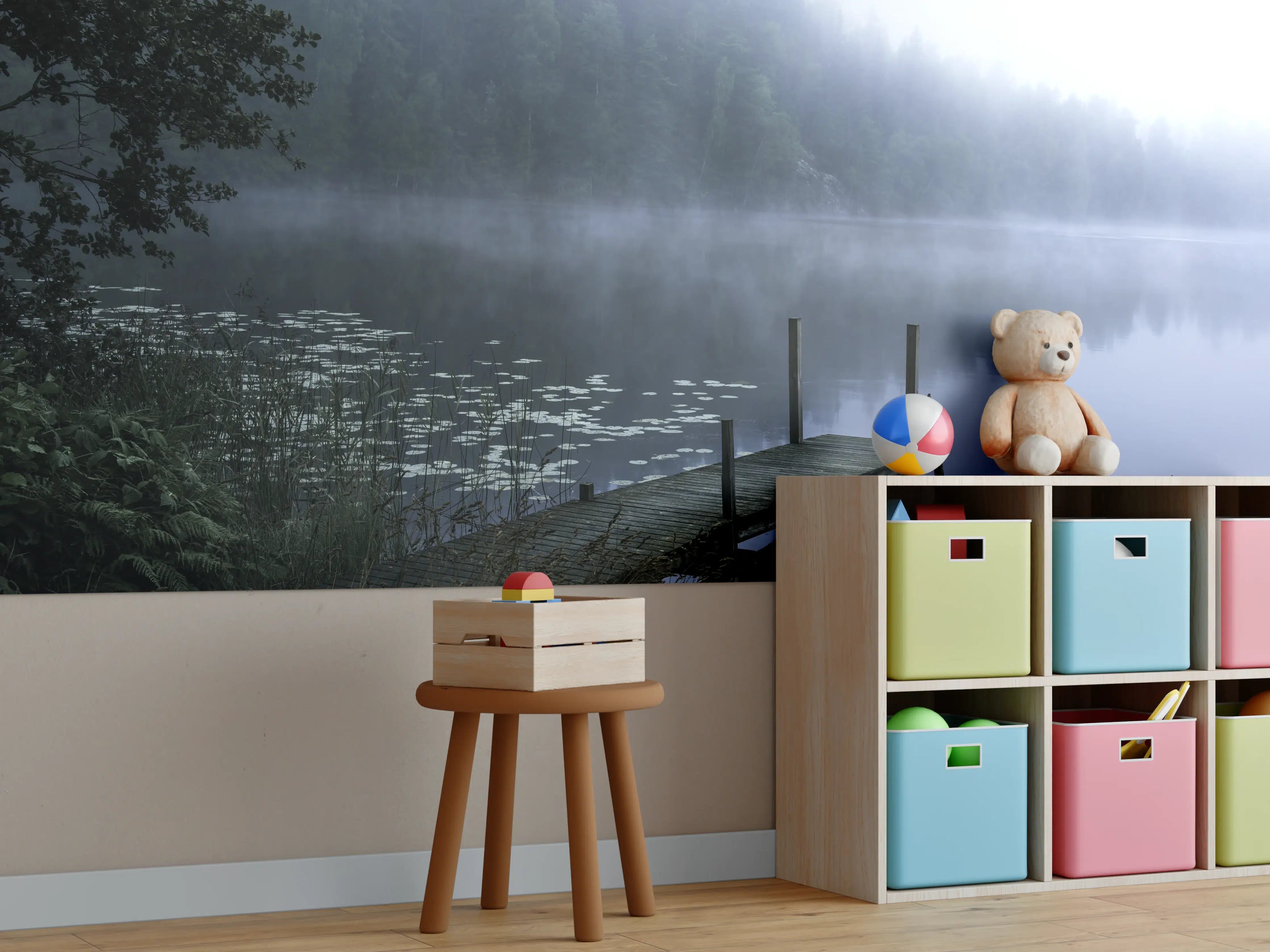 Kinderzimmer Wandgestaltung - Nebliger Morgen