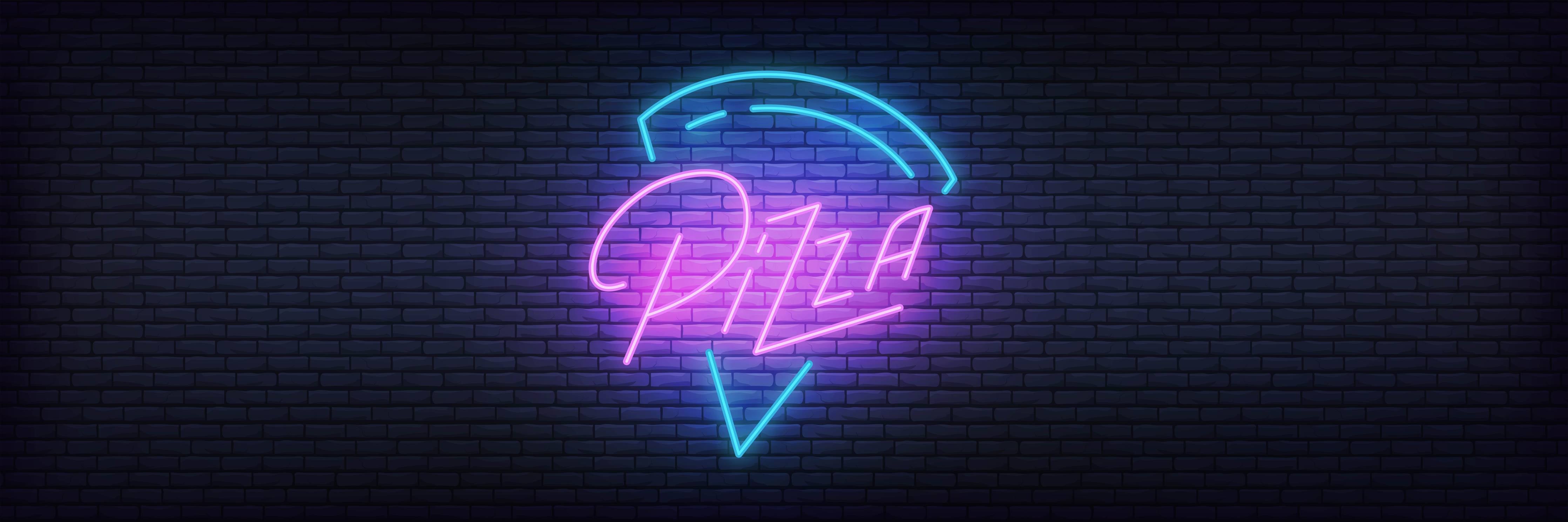 Kinderzimmer Wandgestaltung-Neon Pizza Schild