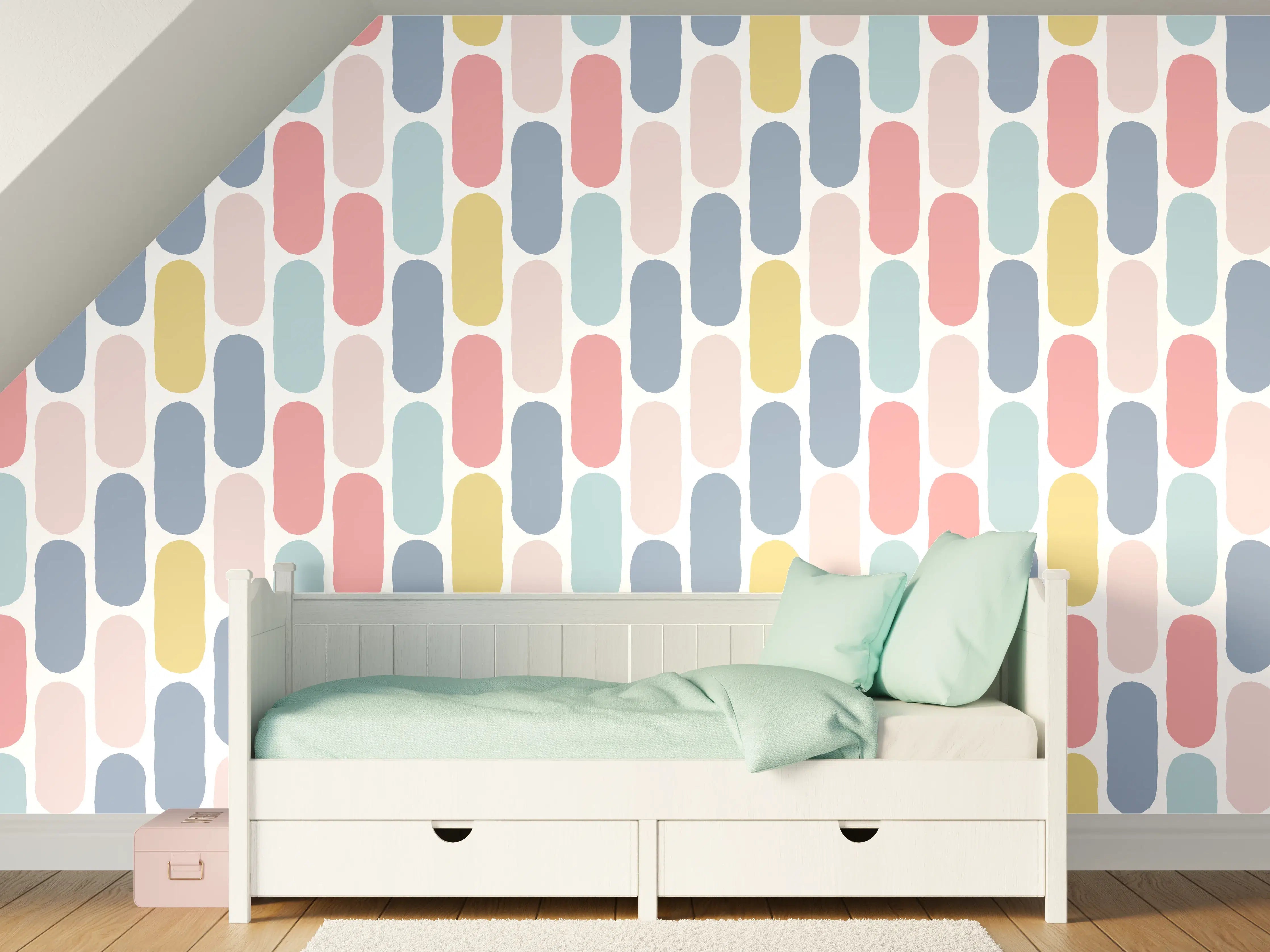 Kinderzimmer Wandgestaltung - Nordic-Style Bunte Muster