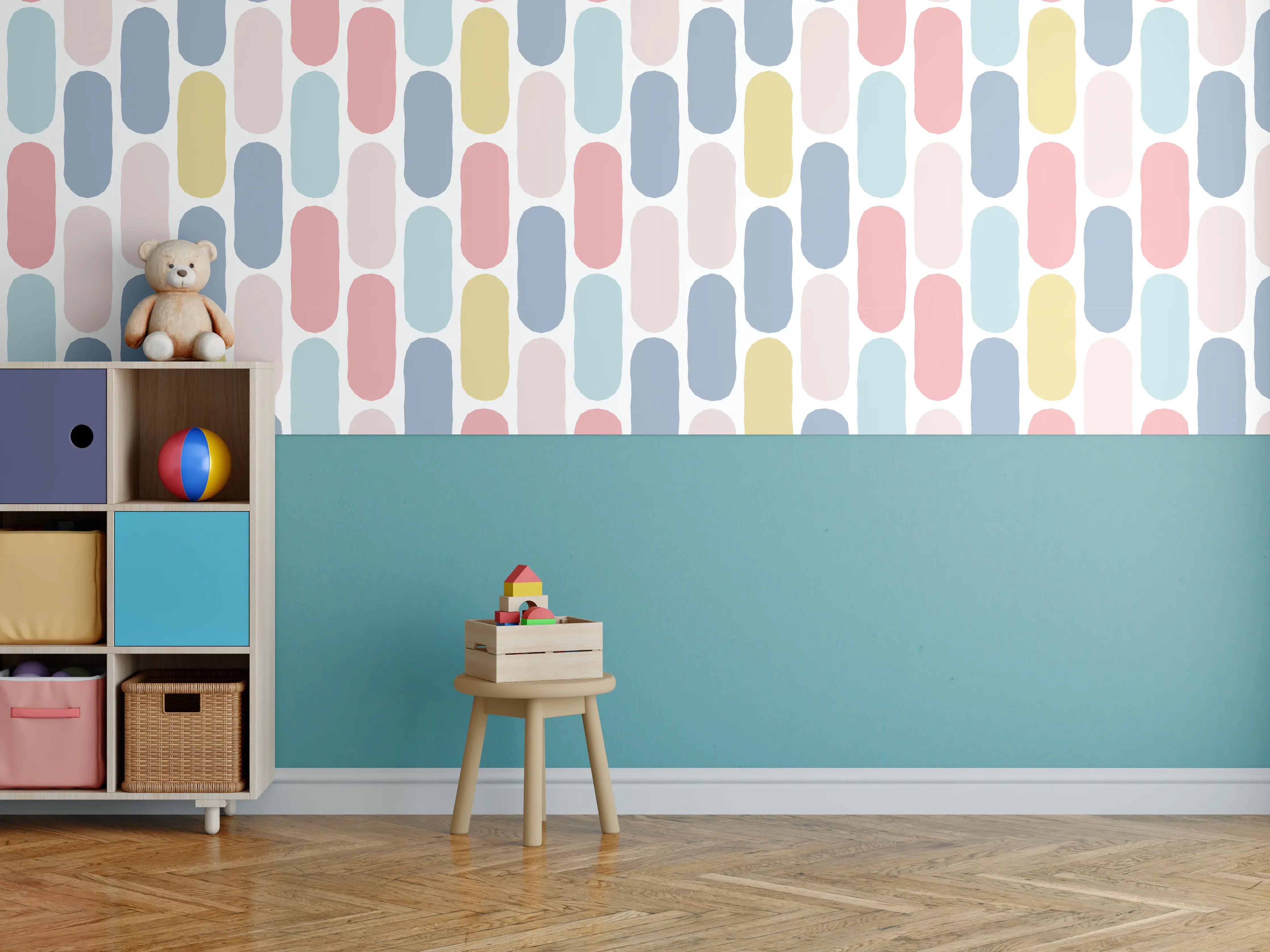Kinderzimmer Wandgestaltung - Nordic-Style Bunte Muster