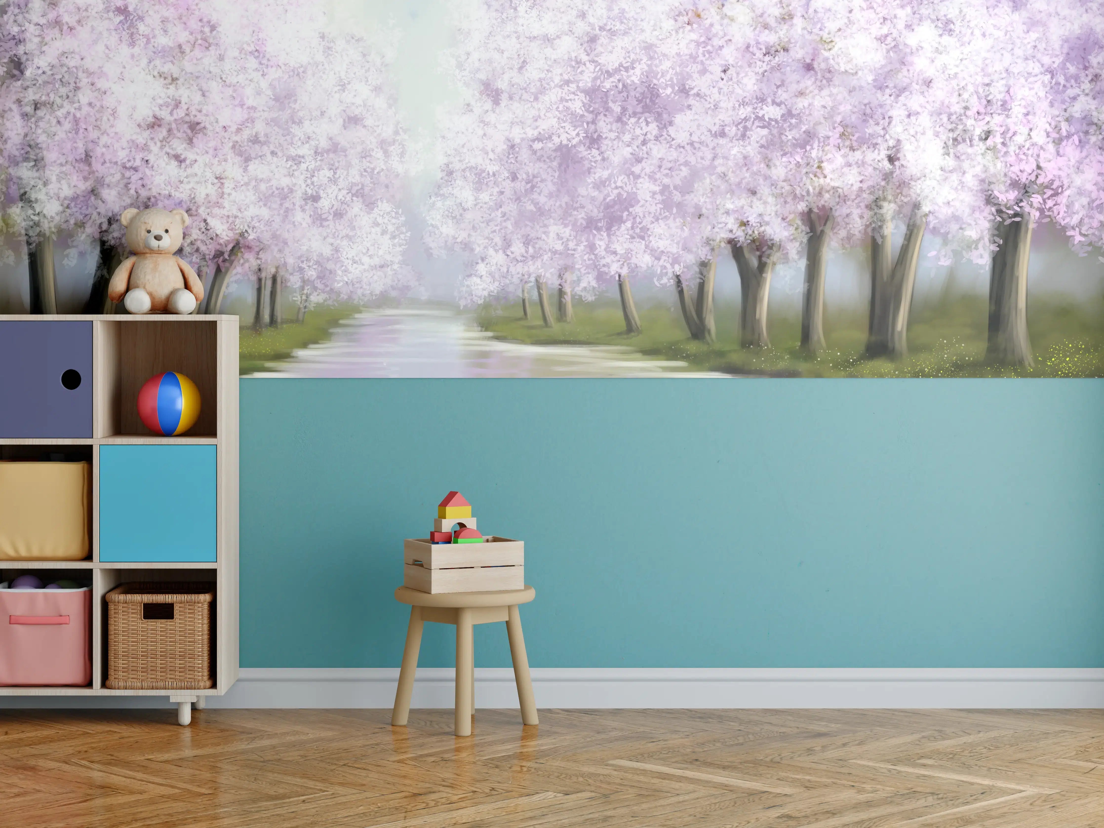Kinderzimmer Wandgestaltung - Ölgemälde einer wunderschönen Landschaft