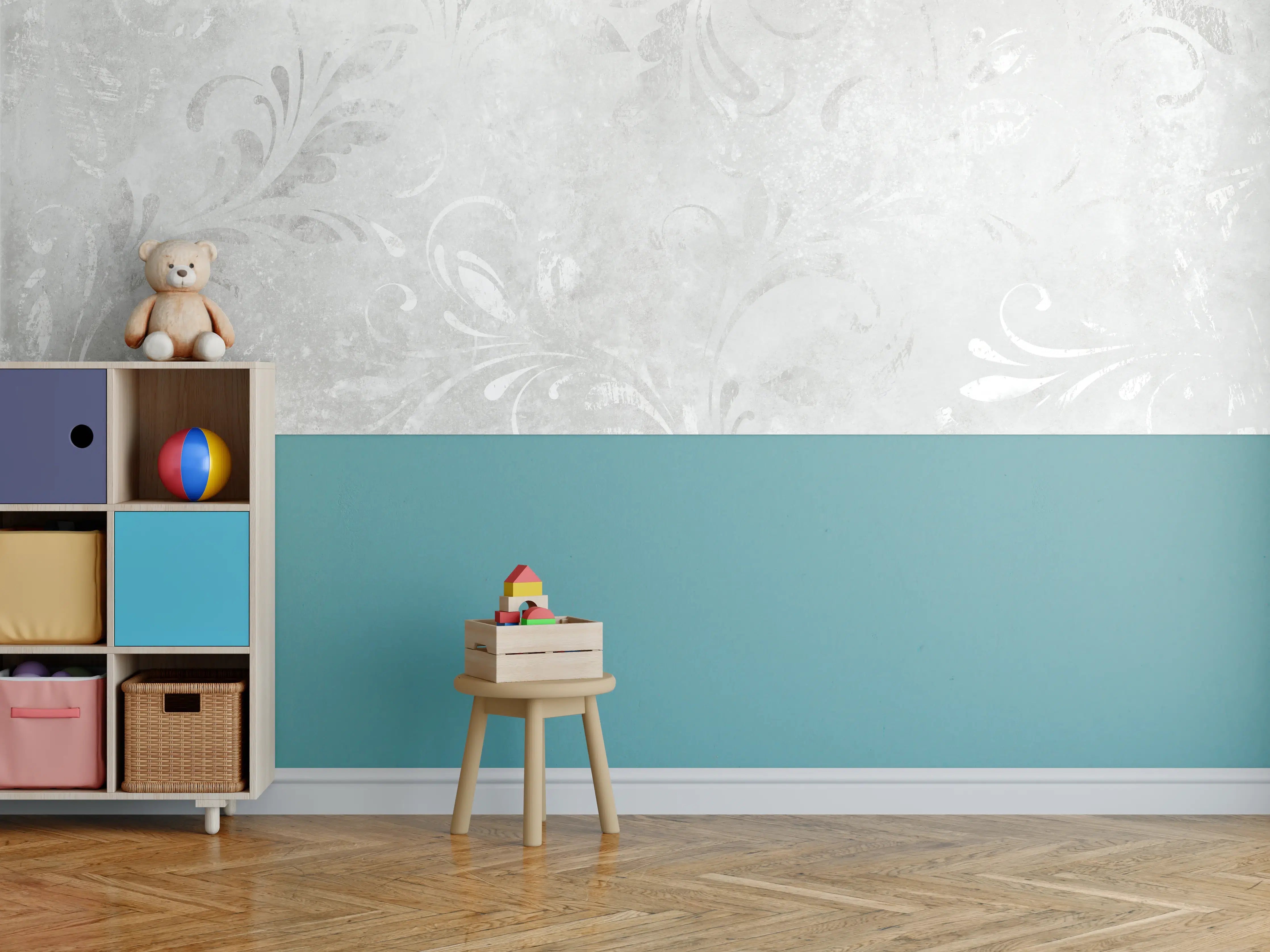 Kinderzimmer Wandgestaltung - Orientale Zement Tapete