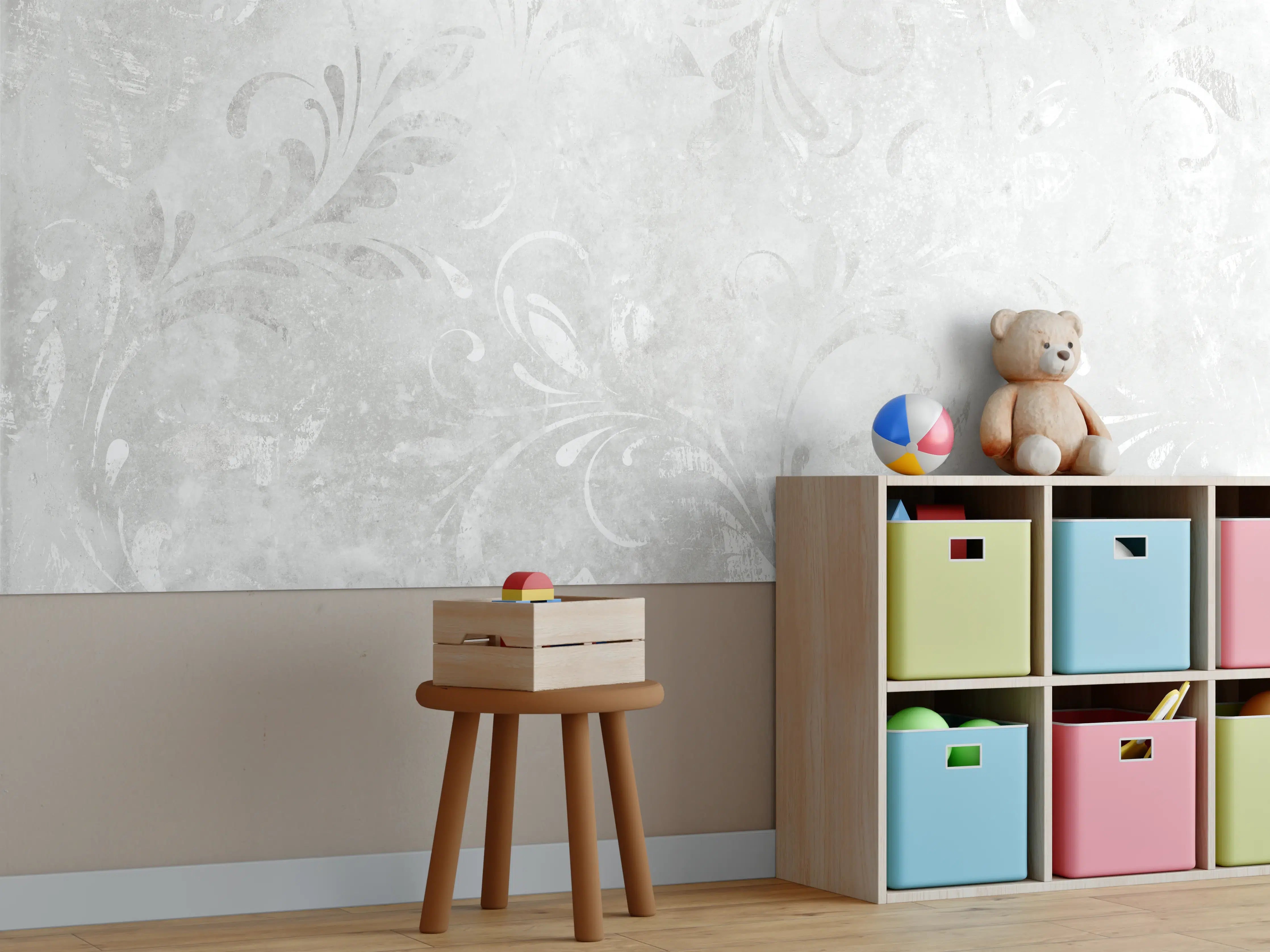 Kinderzimmer Wandgestaltung - Orientale Zement Tapete