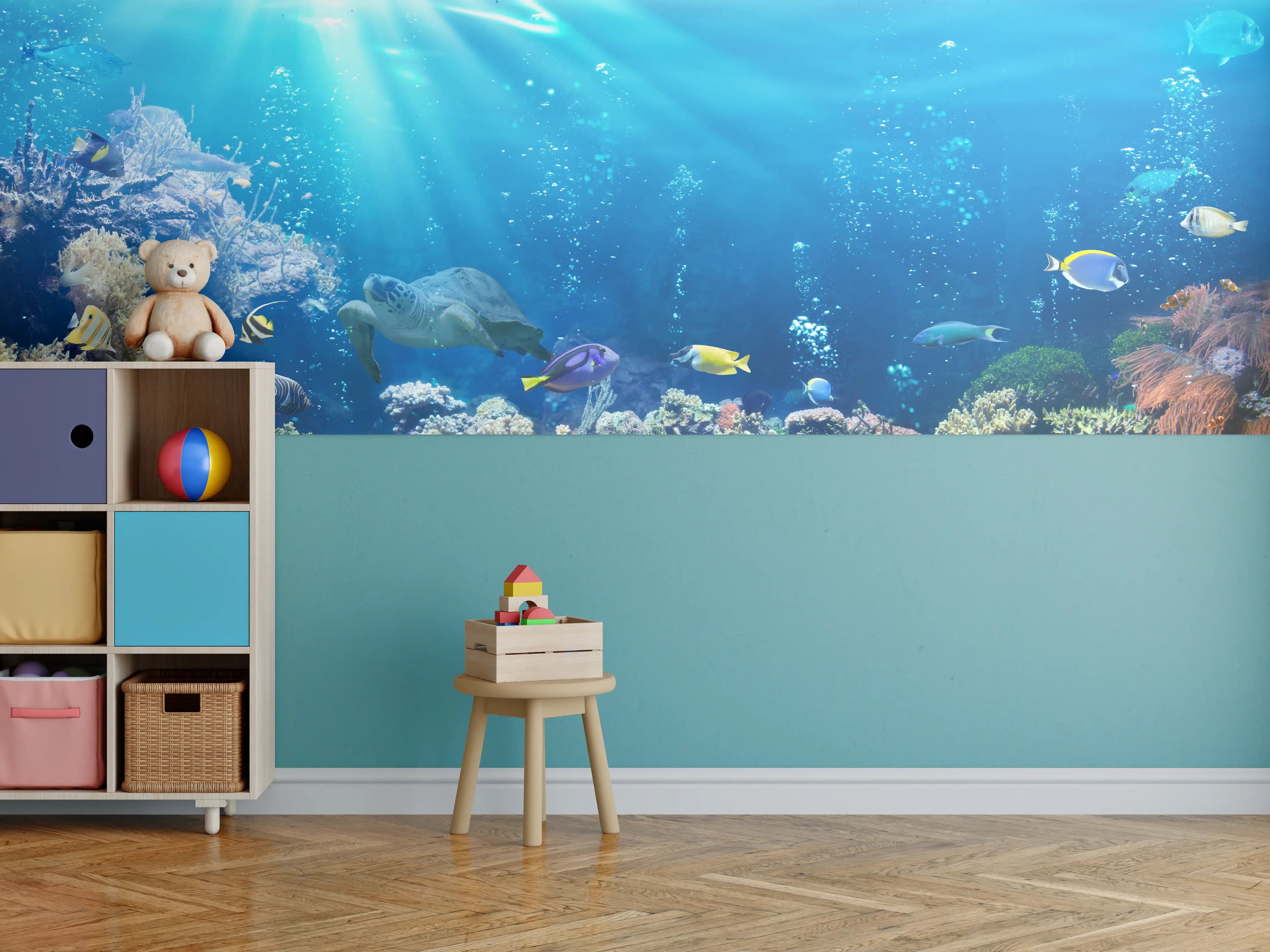Kinderzimmer Wandgestaltung - Ozeantiere - Unterwasser