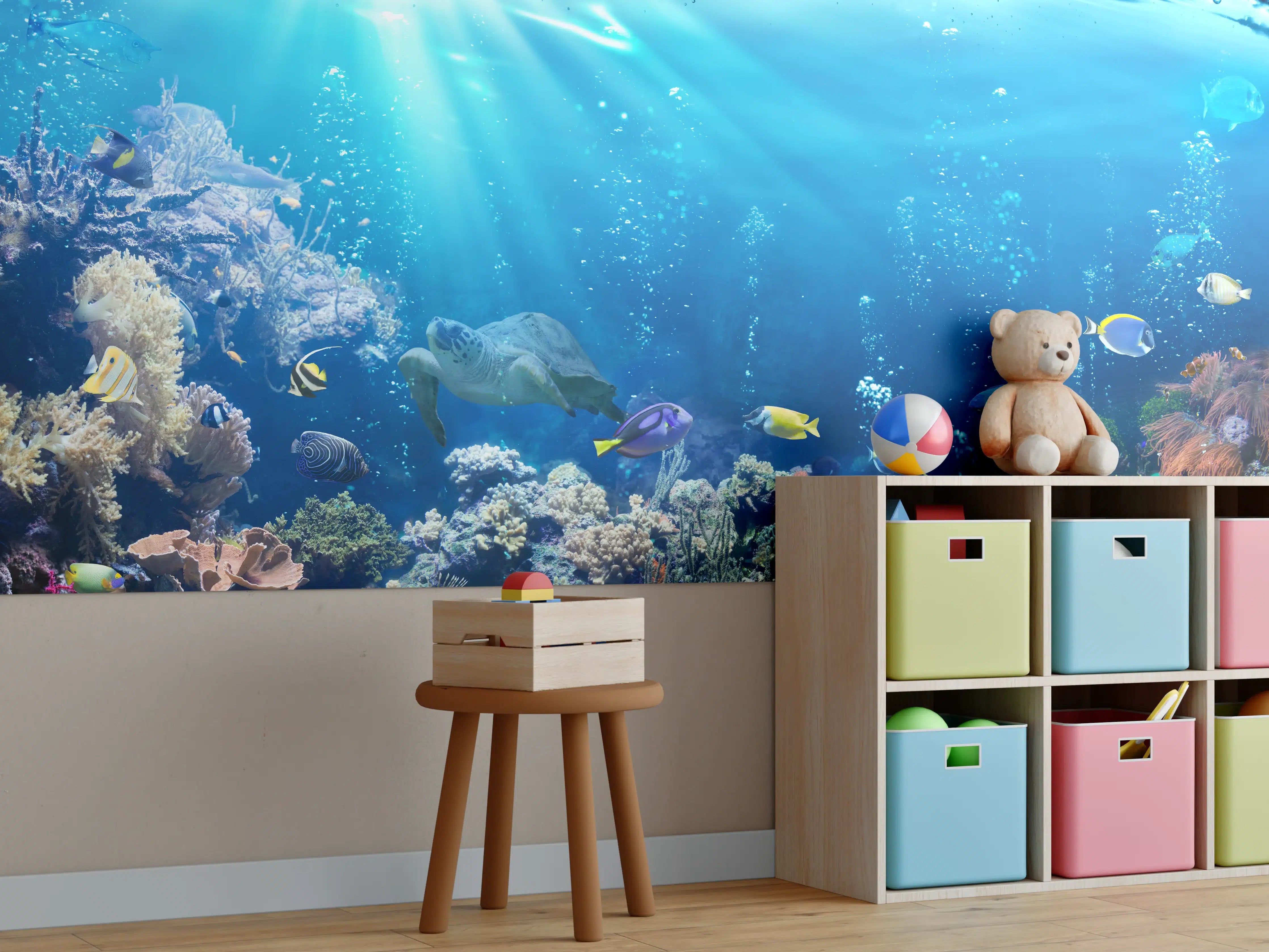 Kinderzimmer Wandgestaltung - Ozeantiere - Unterwasser