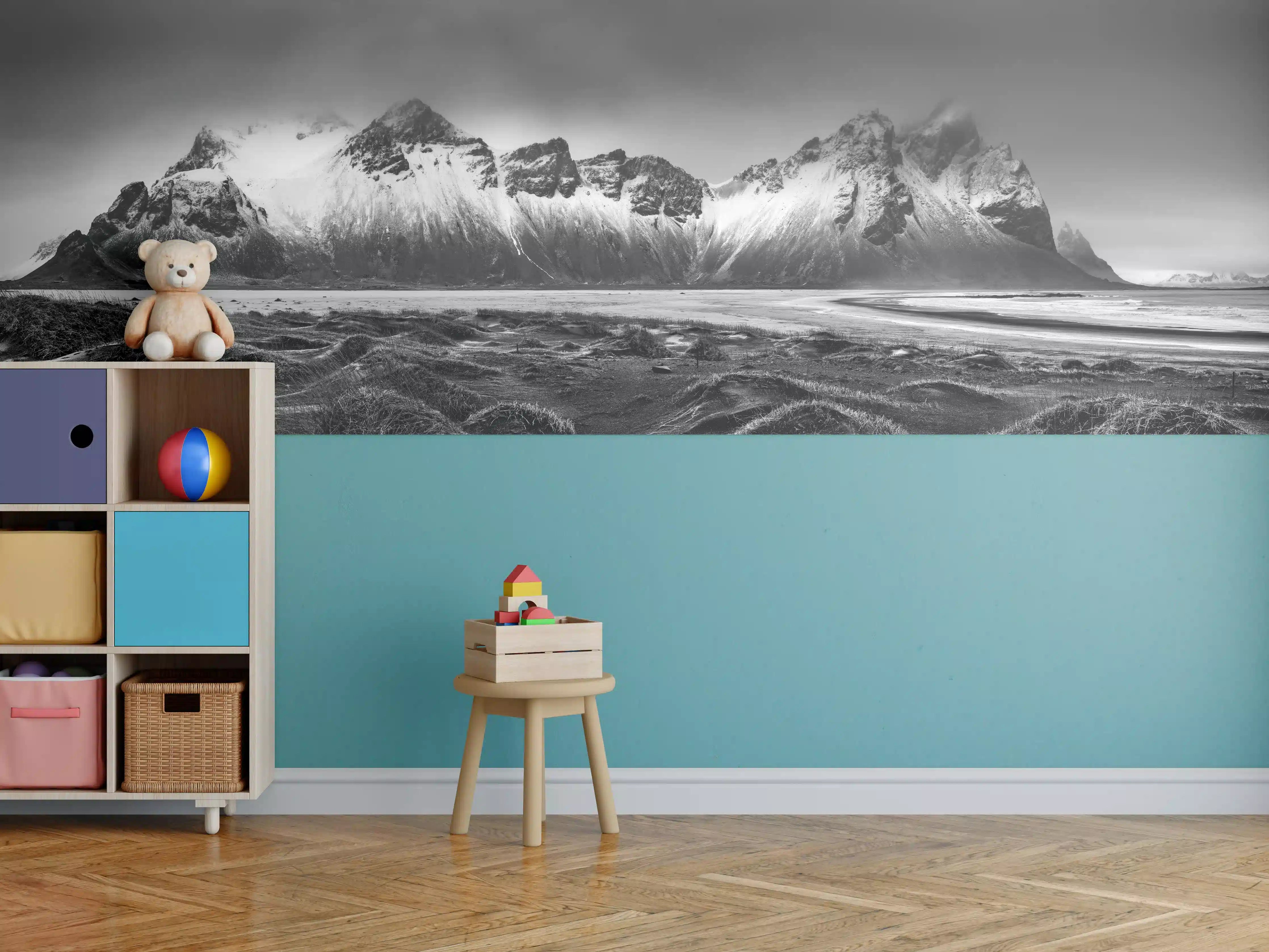 Kinderzimmer Wandgestaltung - Panorama - Bergkette Vestrahorn