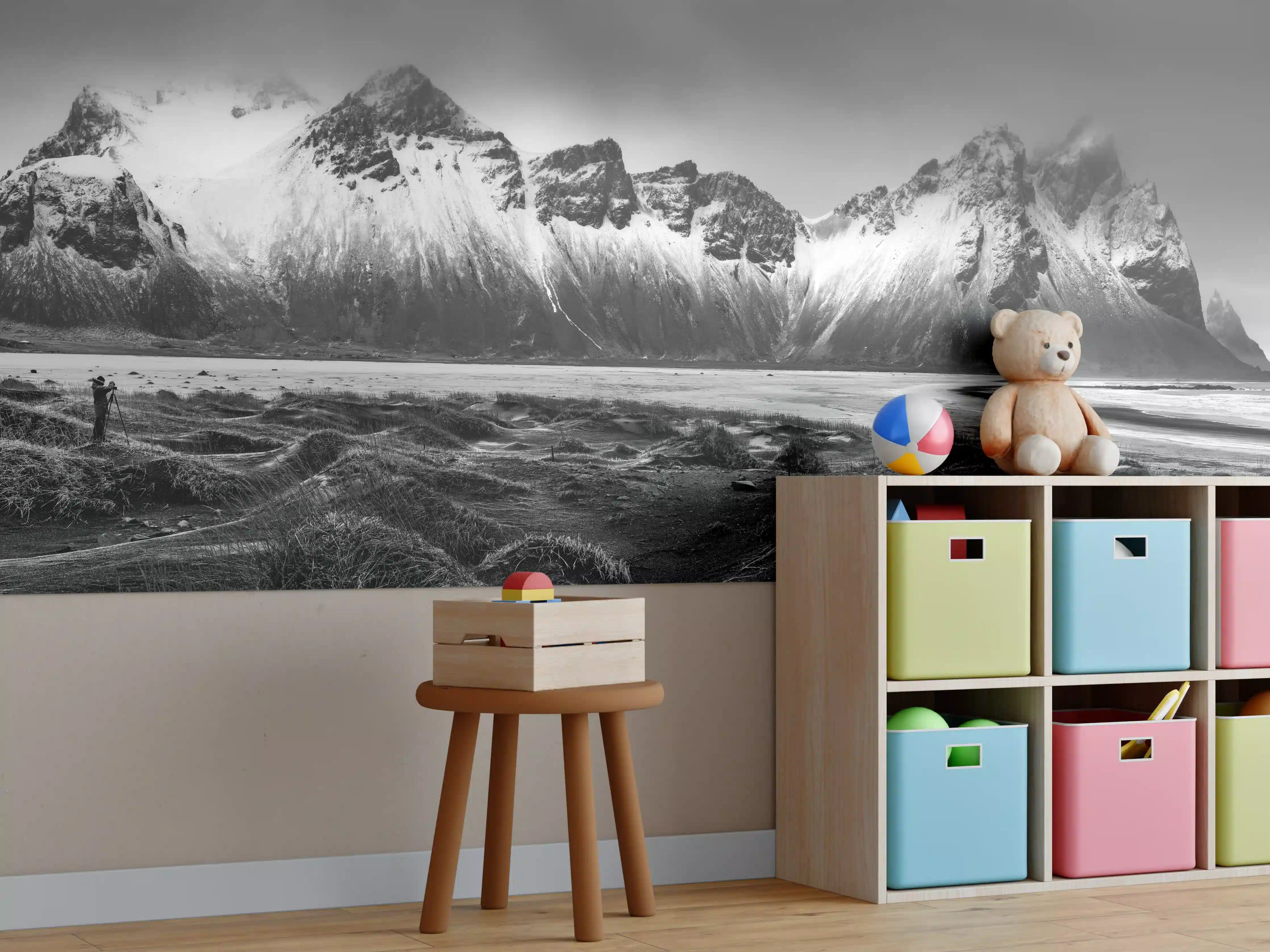 Kinderzimmer Wandgestaltung - Panorama - Bergkette Vestrahorn