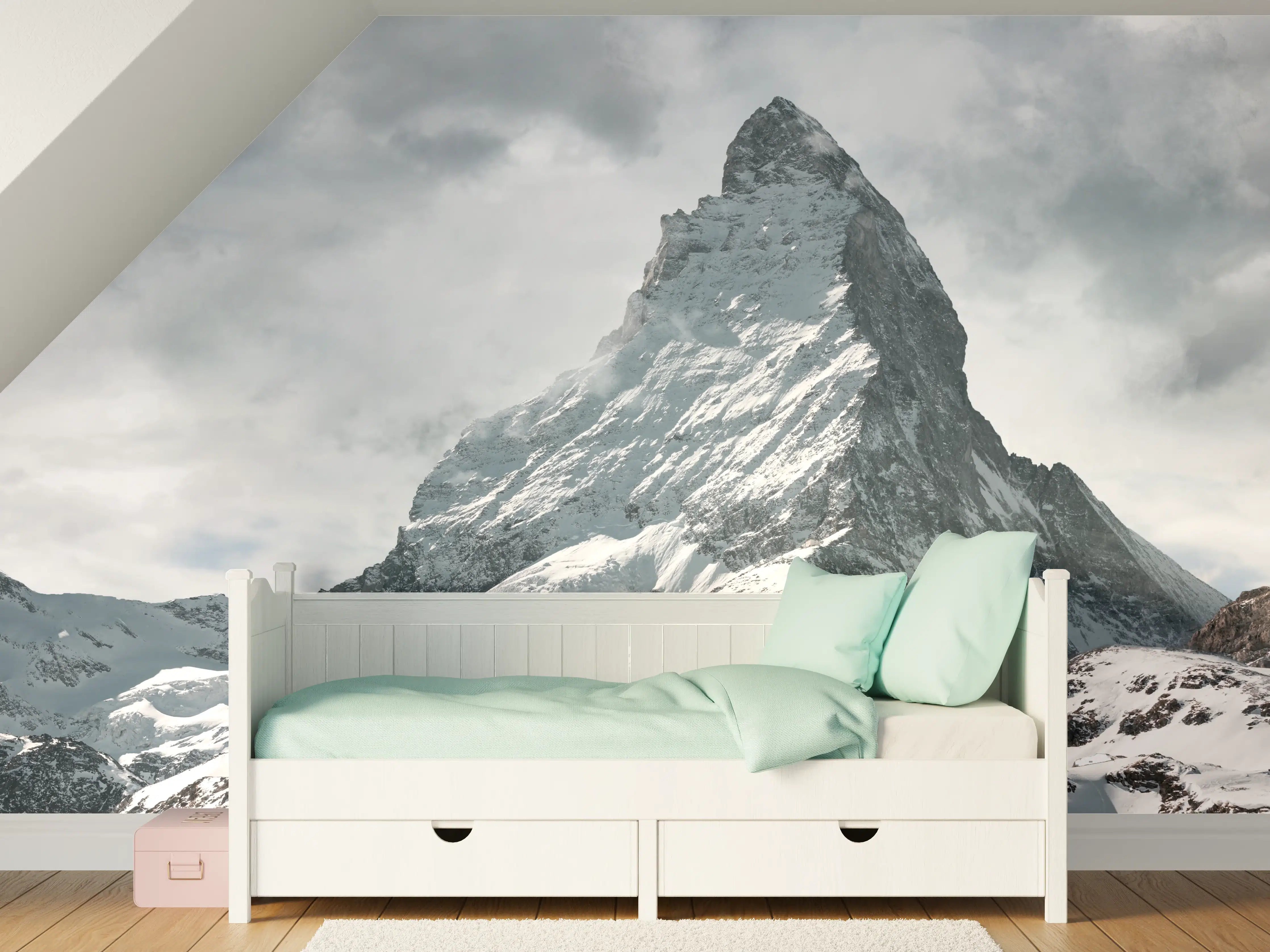 Kinderzimmer Wandgestaltung - Panorama - Majestätischer Matterhorn - Alpen
