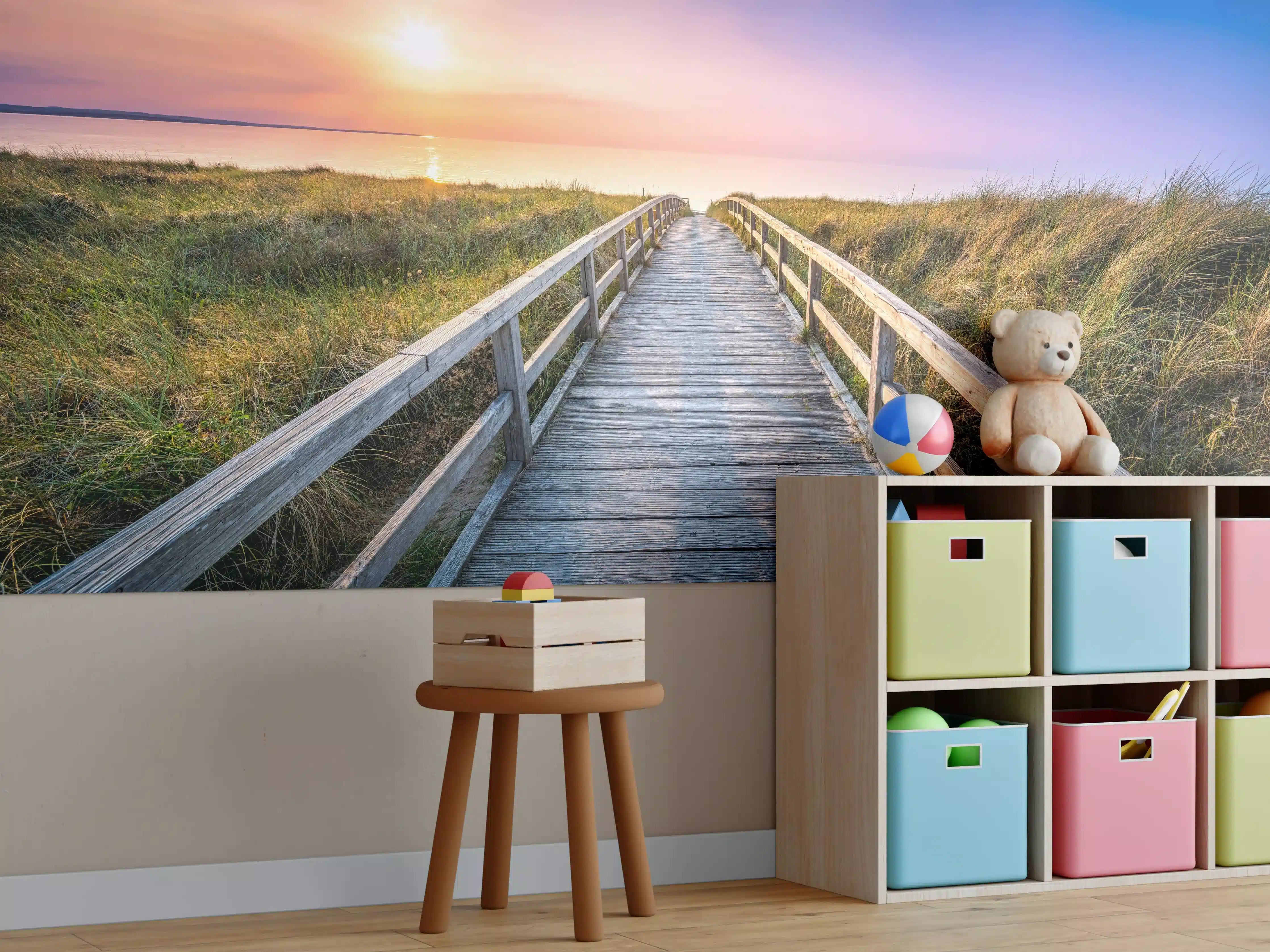 Kinderzimmer Wandgestaltung - Panorama - Wandern am Stand