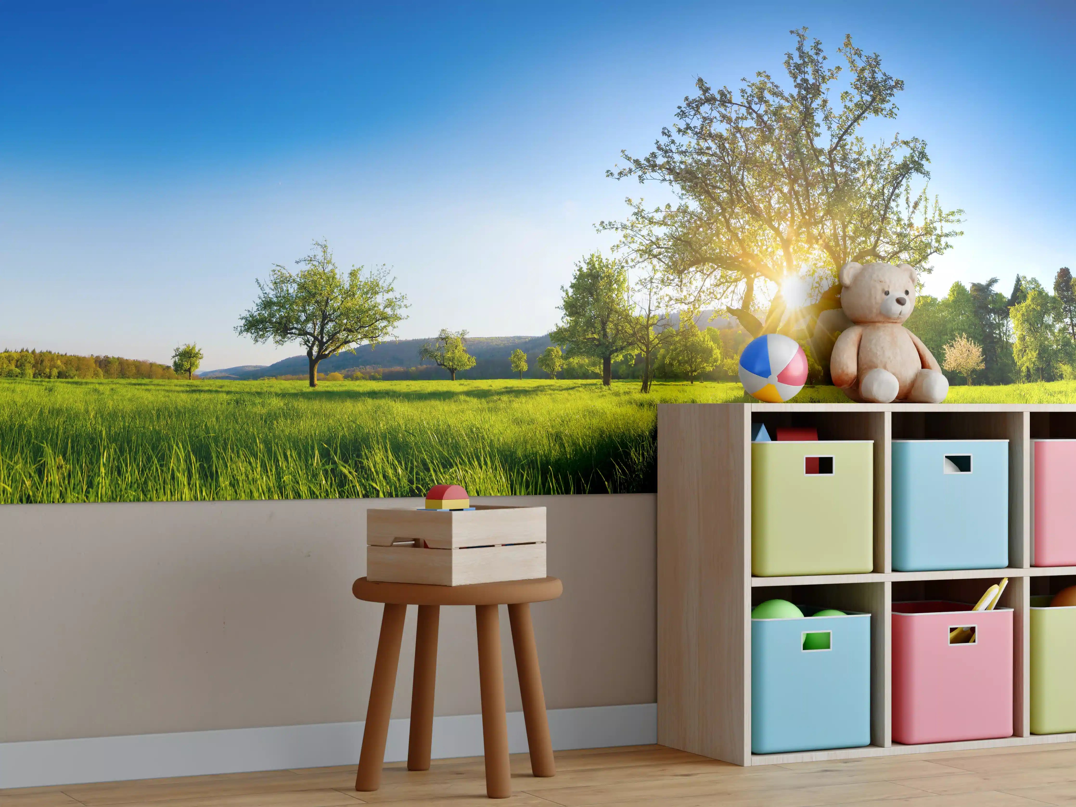 Kinderzimmer Wandgestaltung - Panorama Ländliche Idylle