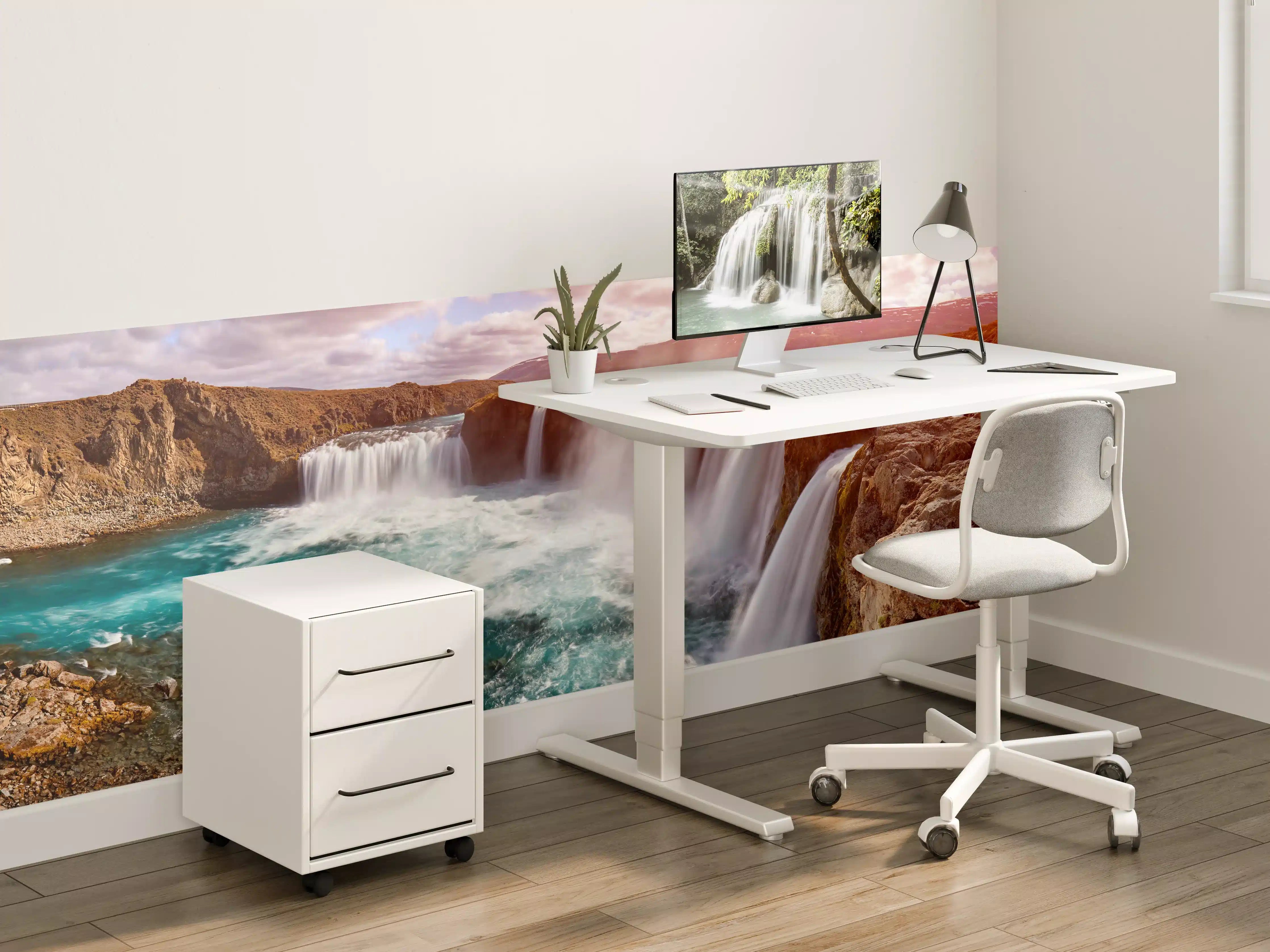 Kinderzimmer Wandgestaltung - Panorama des Goldenen Rings von Island - Vintage