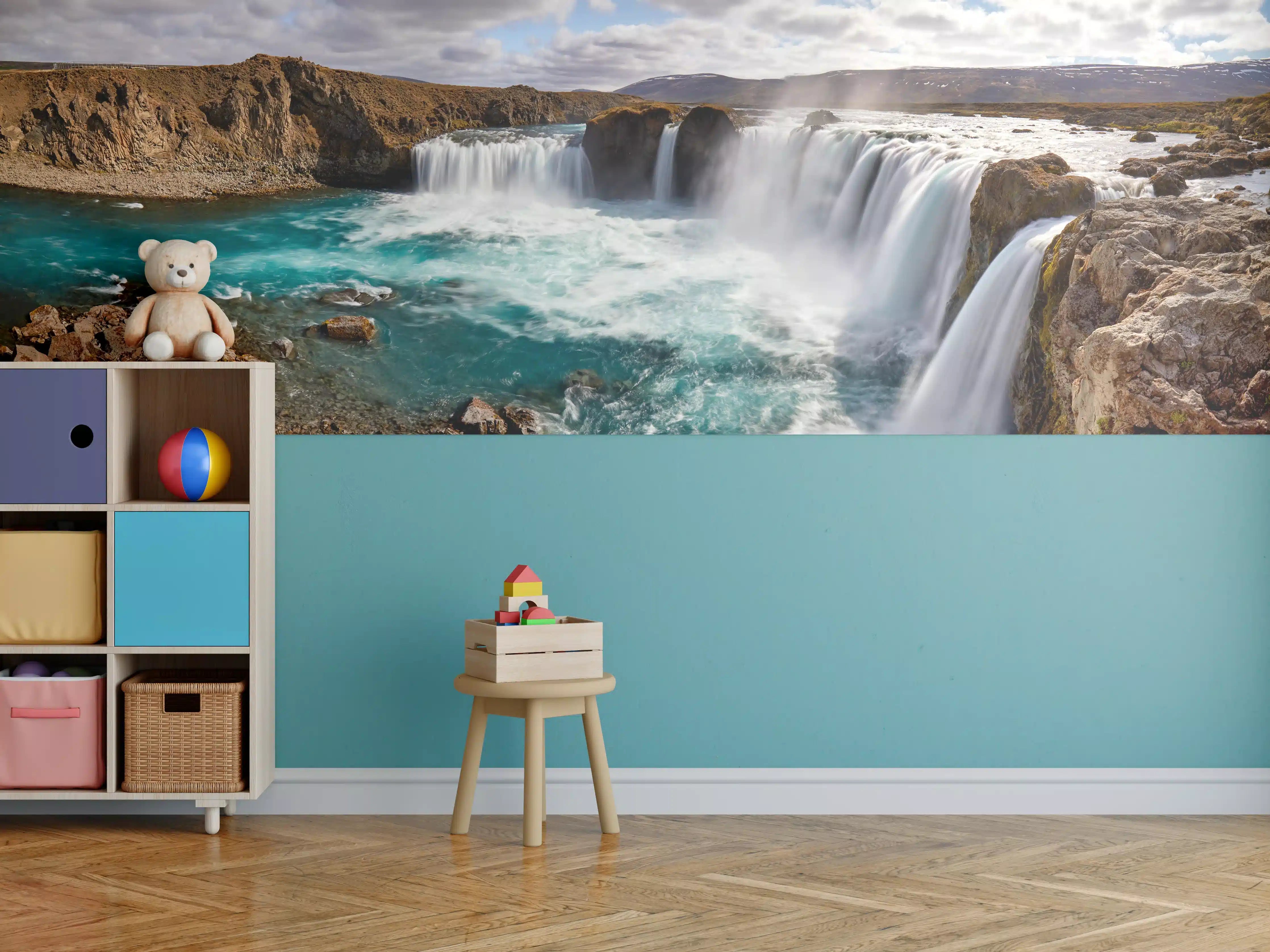 Kinderzimmer Wandgestaltung - Panorama des Goldenen Rings von Island