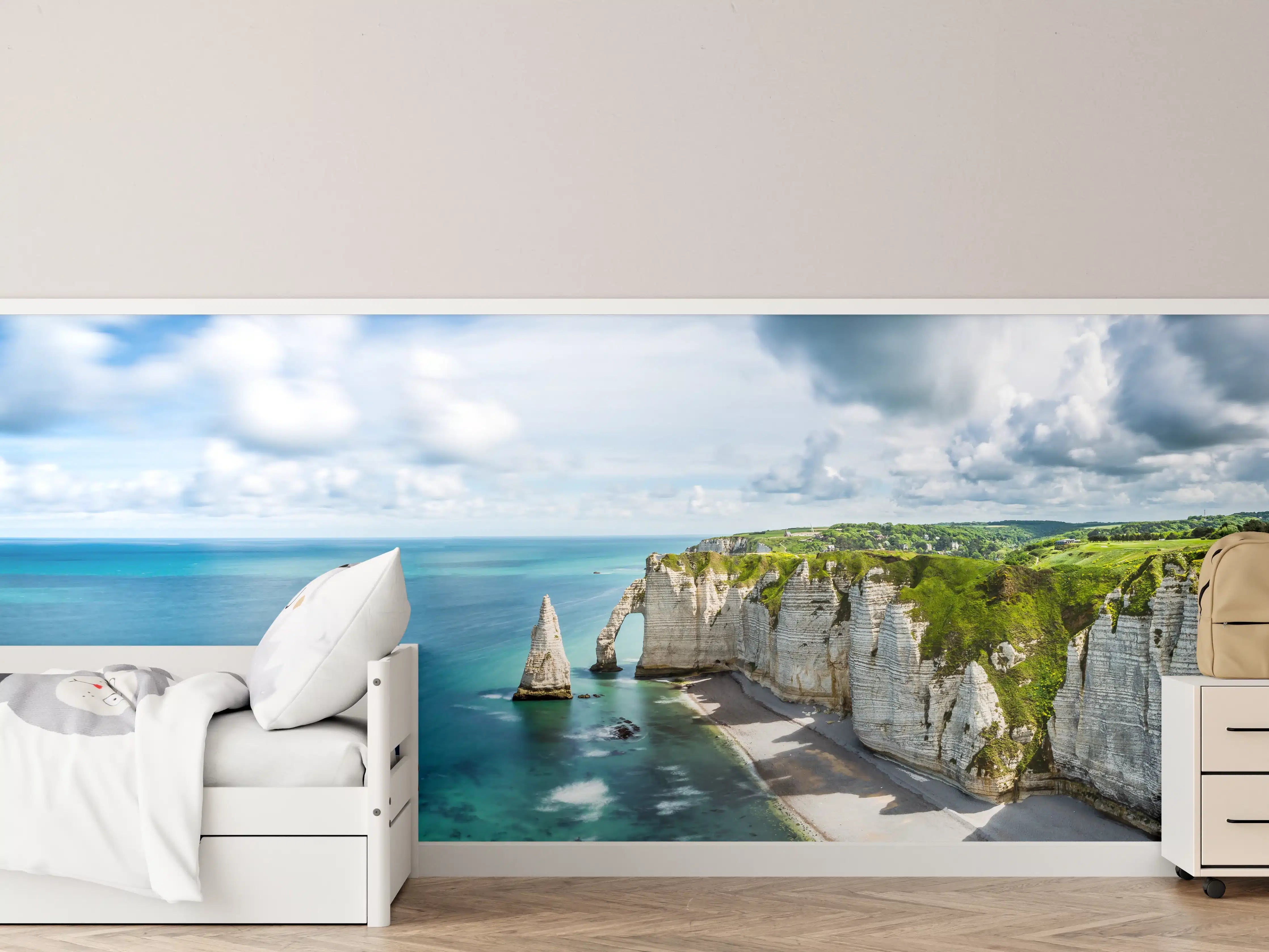 Kinderzimmer Wandgestaltung - Panorama in Etretat - Normandie