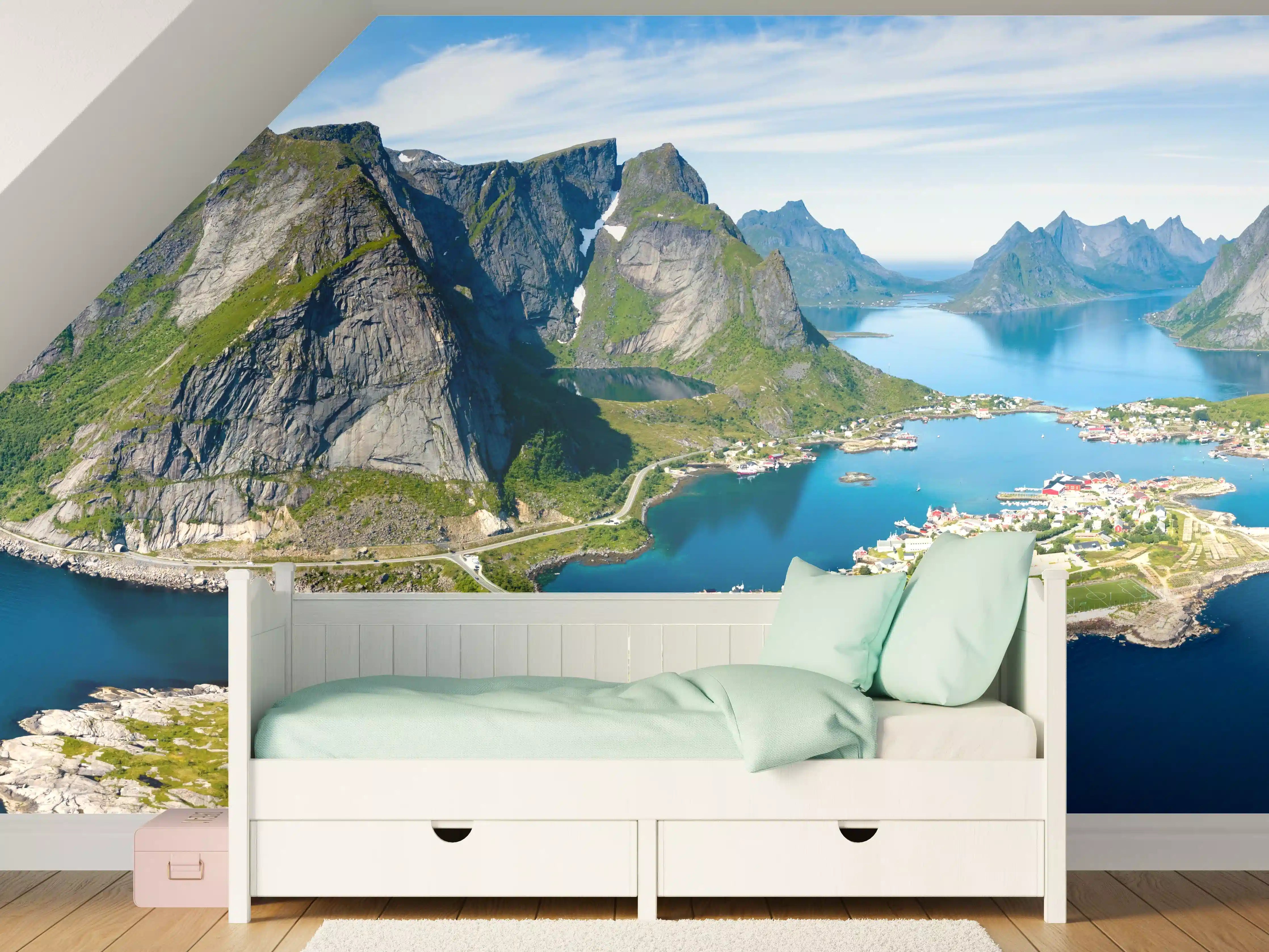 Kinderzimmer Wandgestaltung - Panoramablick auf Reine