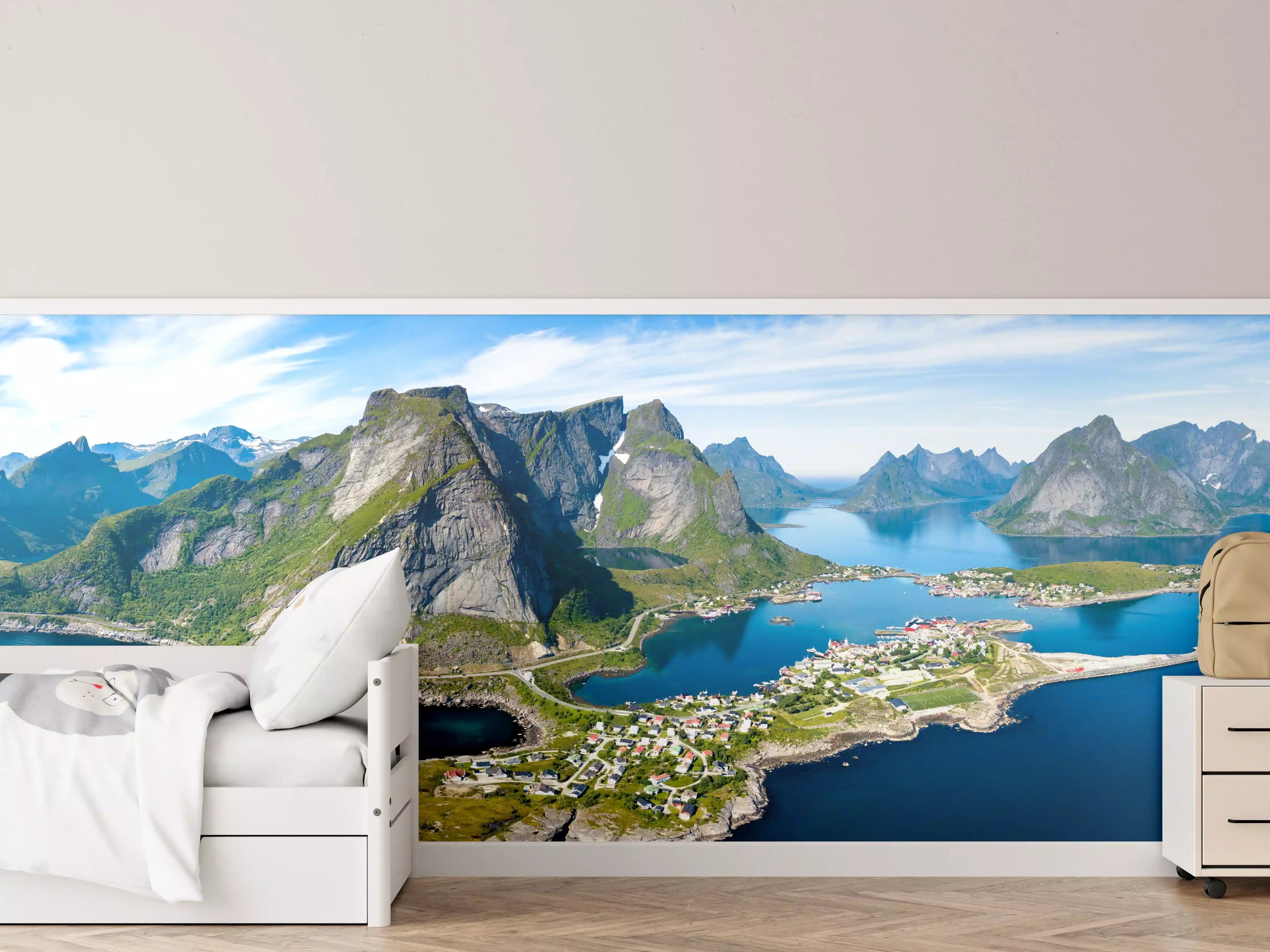 Kinderzimmer Wandgestaltung - Panoramablick auf Reine