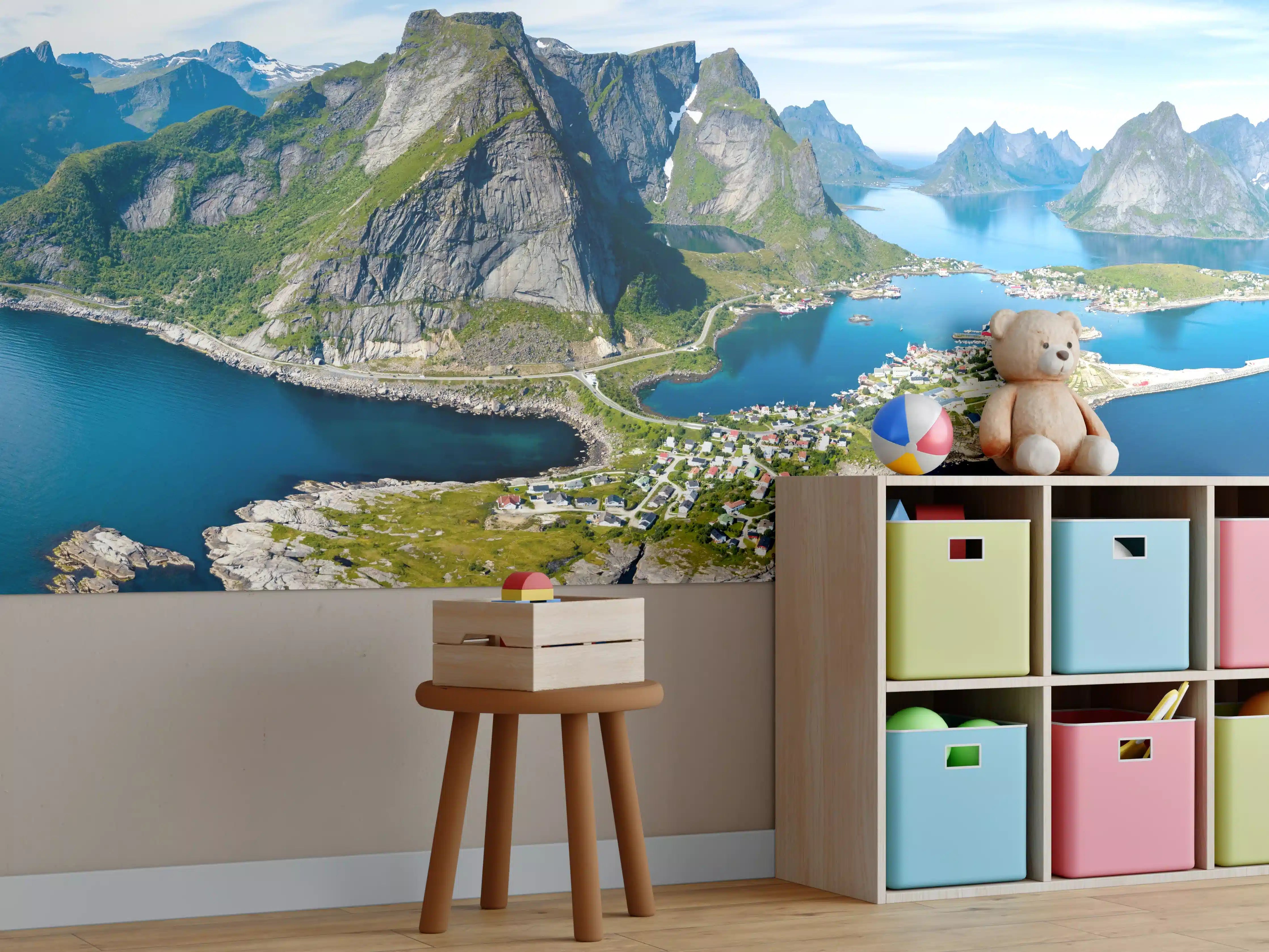 Kinderzimmer Wandgestaltung - Panoramablick auf Reine