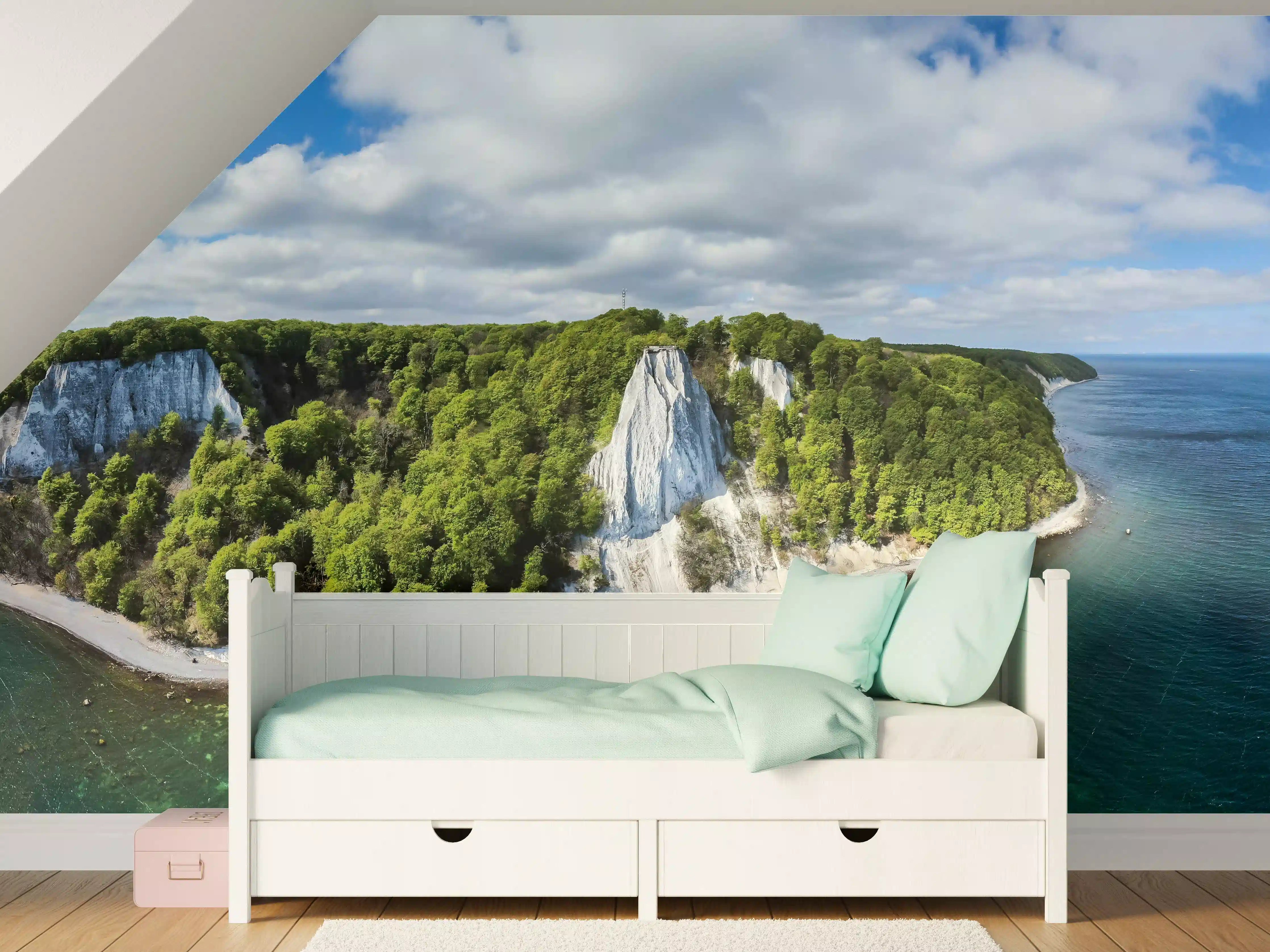 Kinderzimmer Wandgestaltung - Panoramablick auf den Königsstuhl - Rügen